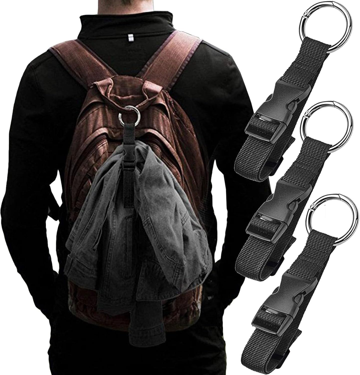 Coonoor Koffergurt 3 Stück Add-a-Bag-Gepäckgurte, Jackenhalter
