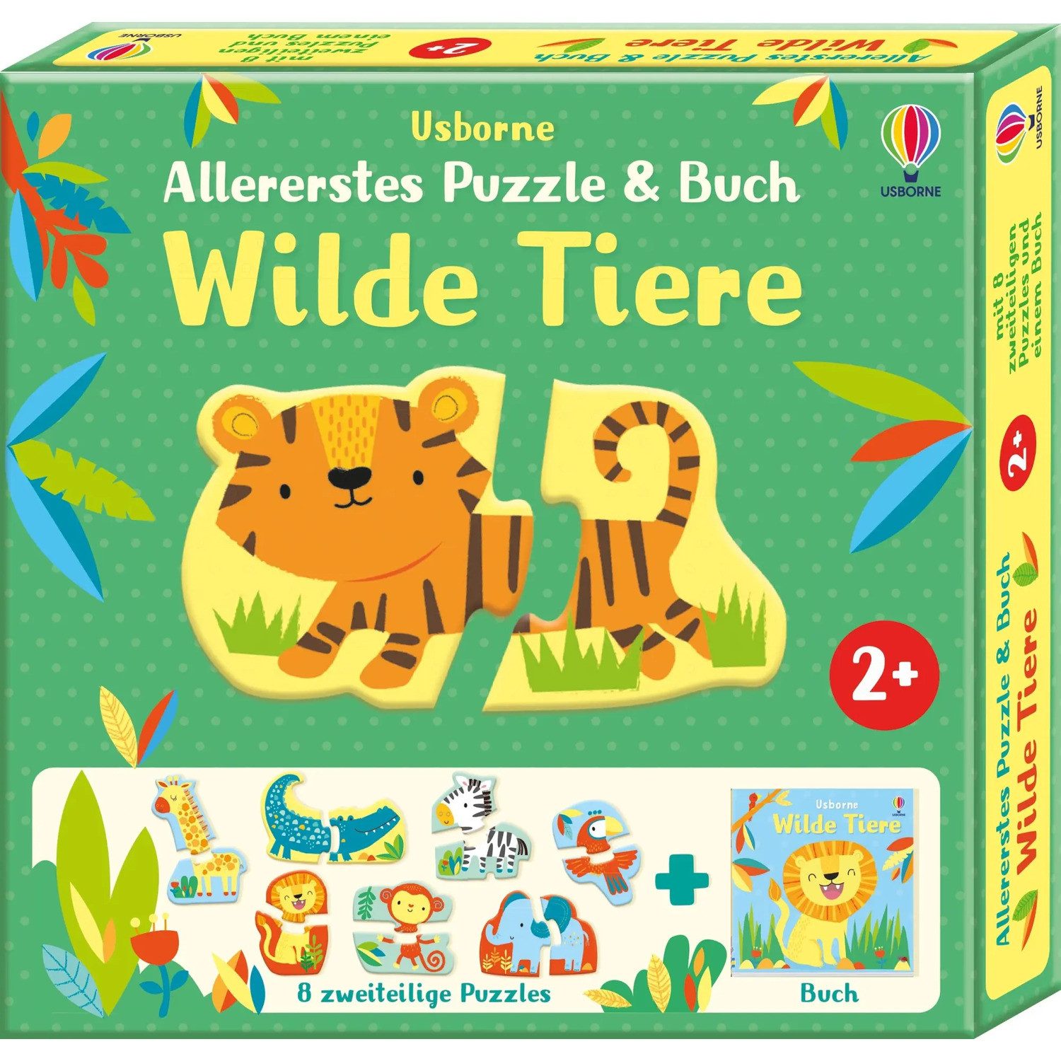 Usborne Verlag Puzzle Allererstes Puzzle & Buch: Wilde Tiere, Puzzleteile