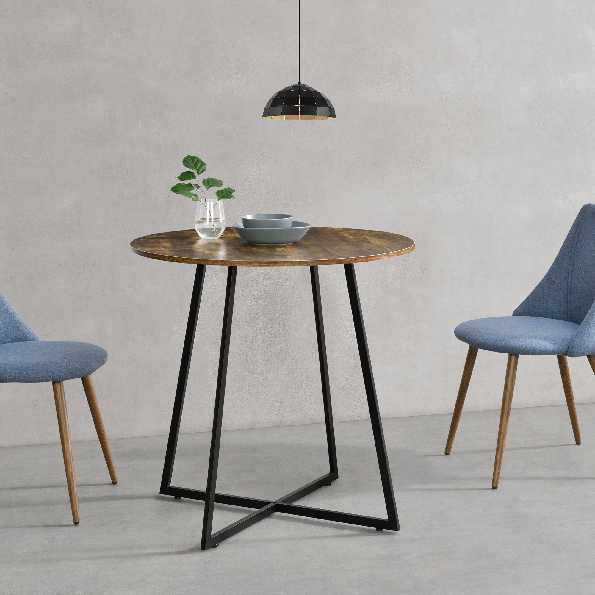 en.casa Küchentisch, »Vaggeryd« 78x80cm mit Metallgestell günstig online kaufen