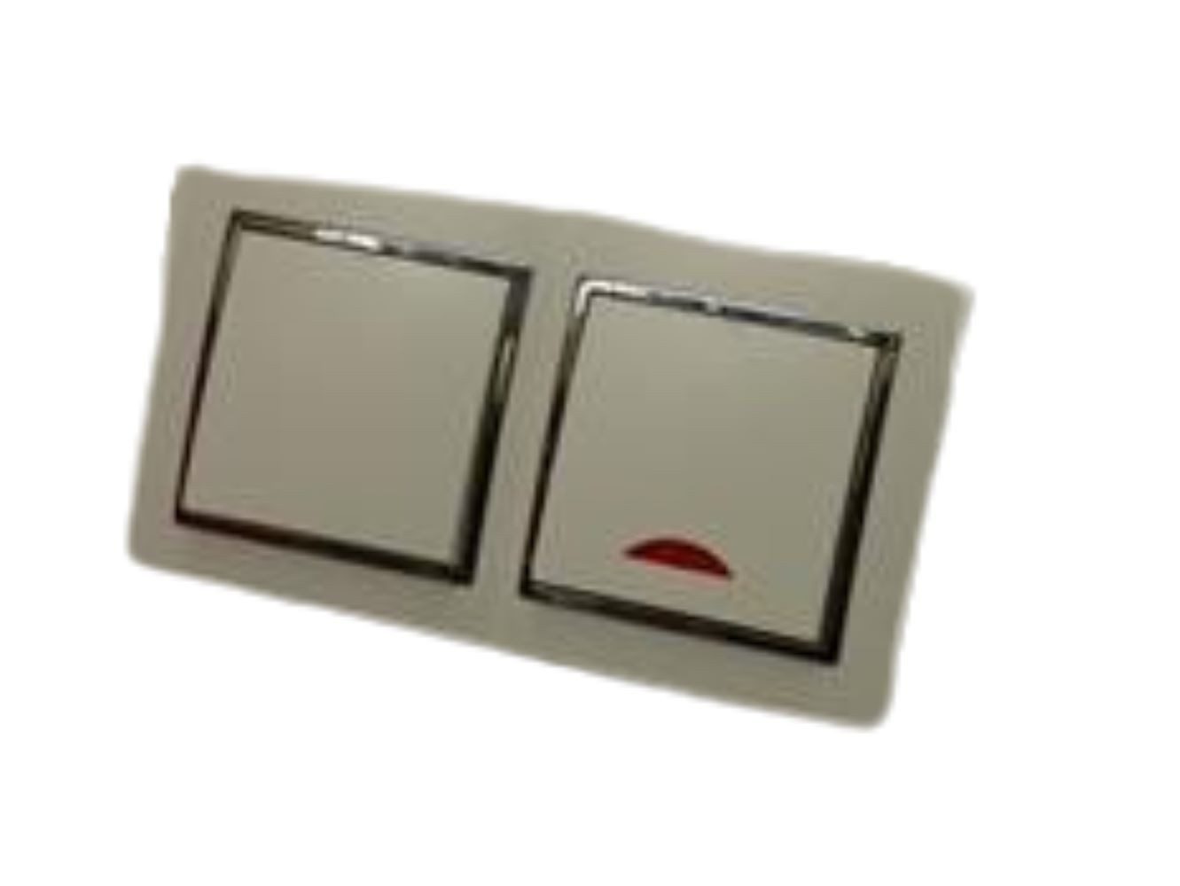 Lichtideen Schalter 9501 Levina S 2-er 1 x Wechsel Schalter 1 x Kontrollsch. silb.Rand (Taster, Schalter, Anennendose, Steckdose mit USB lieferbar)