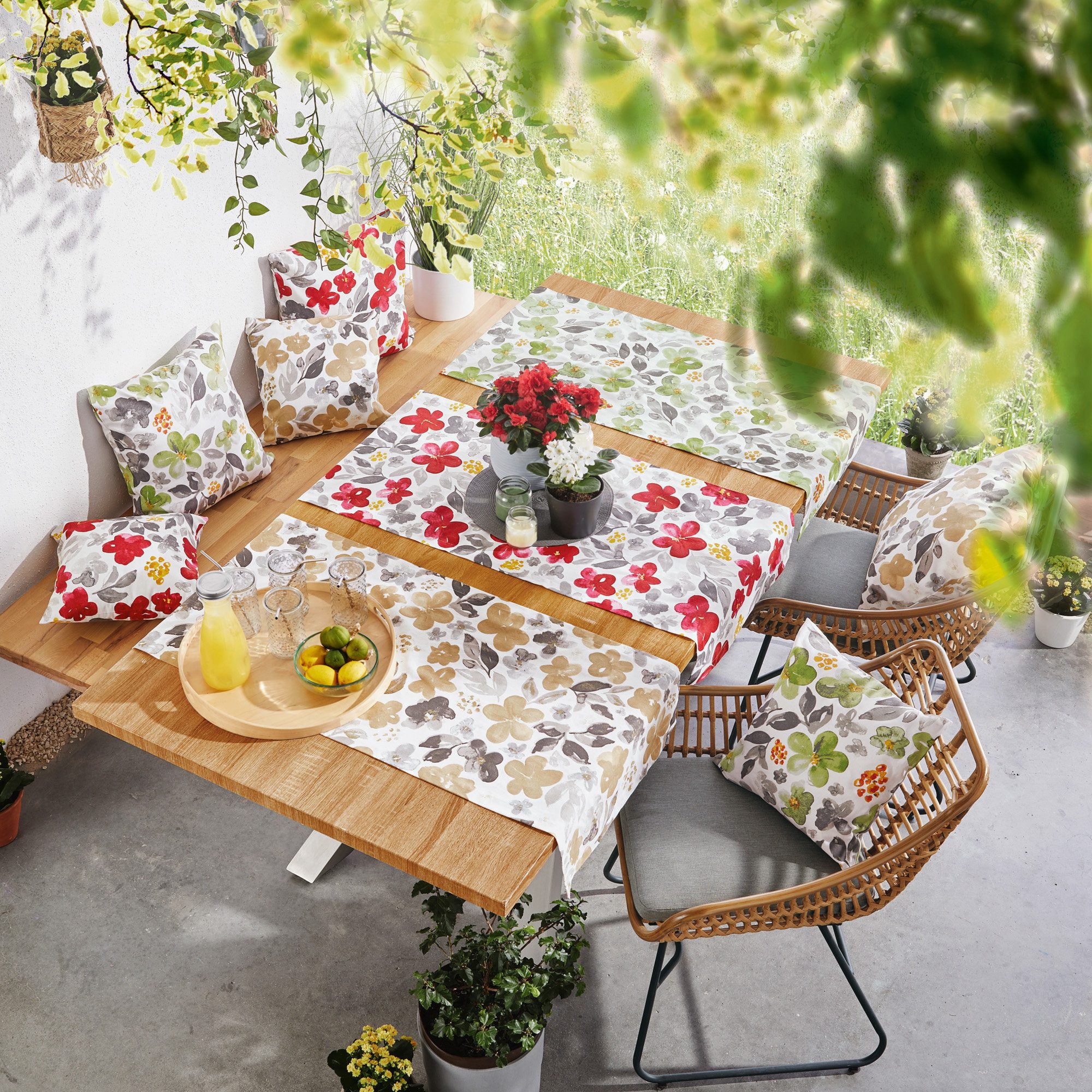 REDBEST Tischdecke Tischläufer (1-tlg), Baumwolle Blumen günstig online kaufen