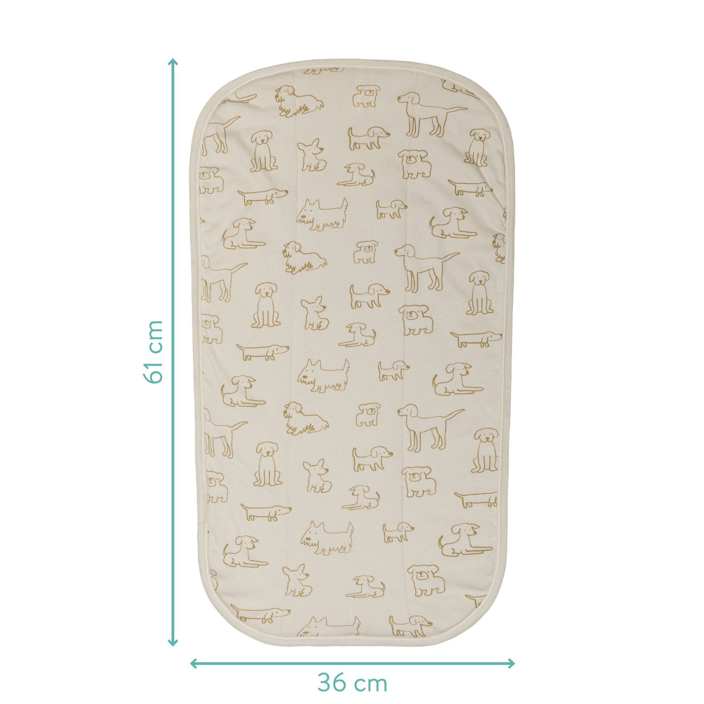 Fillikid Wickelauflage Frottee Auflage 60x36x2 cm für Wickelmulde 13037 Exklusiv