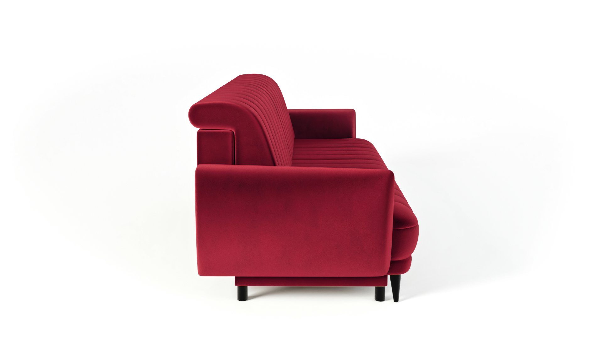 Rot Elegantes modernes 3 3-Sitzer Wohnzimmer bequemes Rolo Sofa Sofa - Siblo - - Dreisitziges 3-Sitzer Sofa