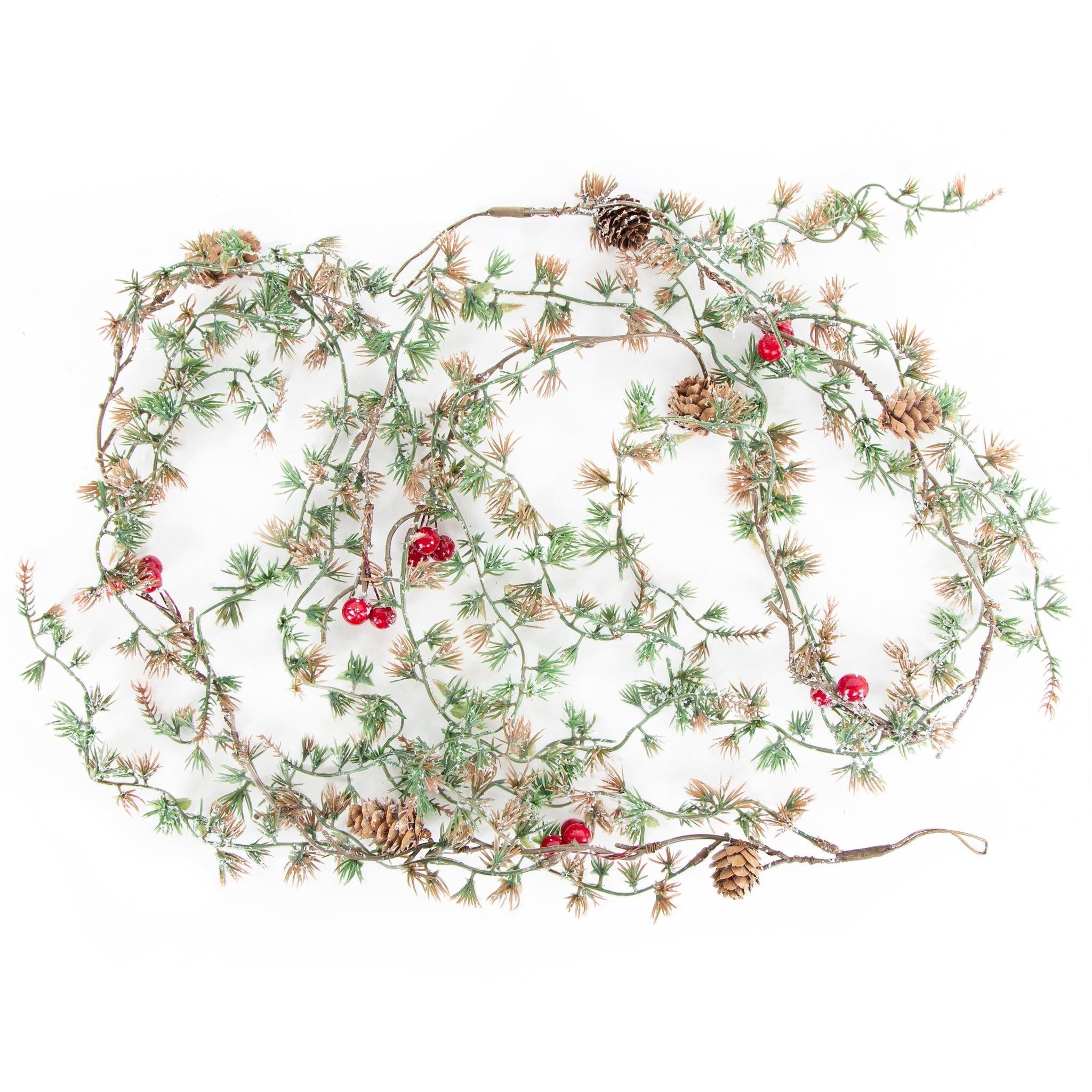 Logbuch-Verlag Dekofigur 2 winterliche Weihnachtsgirlanden Girlanden Weihnachten grün