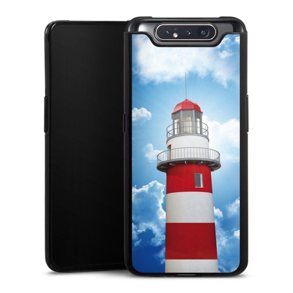 DeinDesign Handyhülle Leuchtturm Wolke Himmel Leuchtturm, Samsung Galaxy A80 Silikon Hülle Bumper Case Handy Schutzhülle