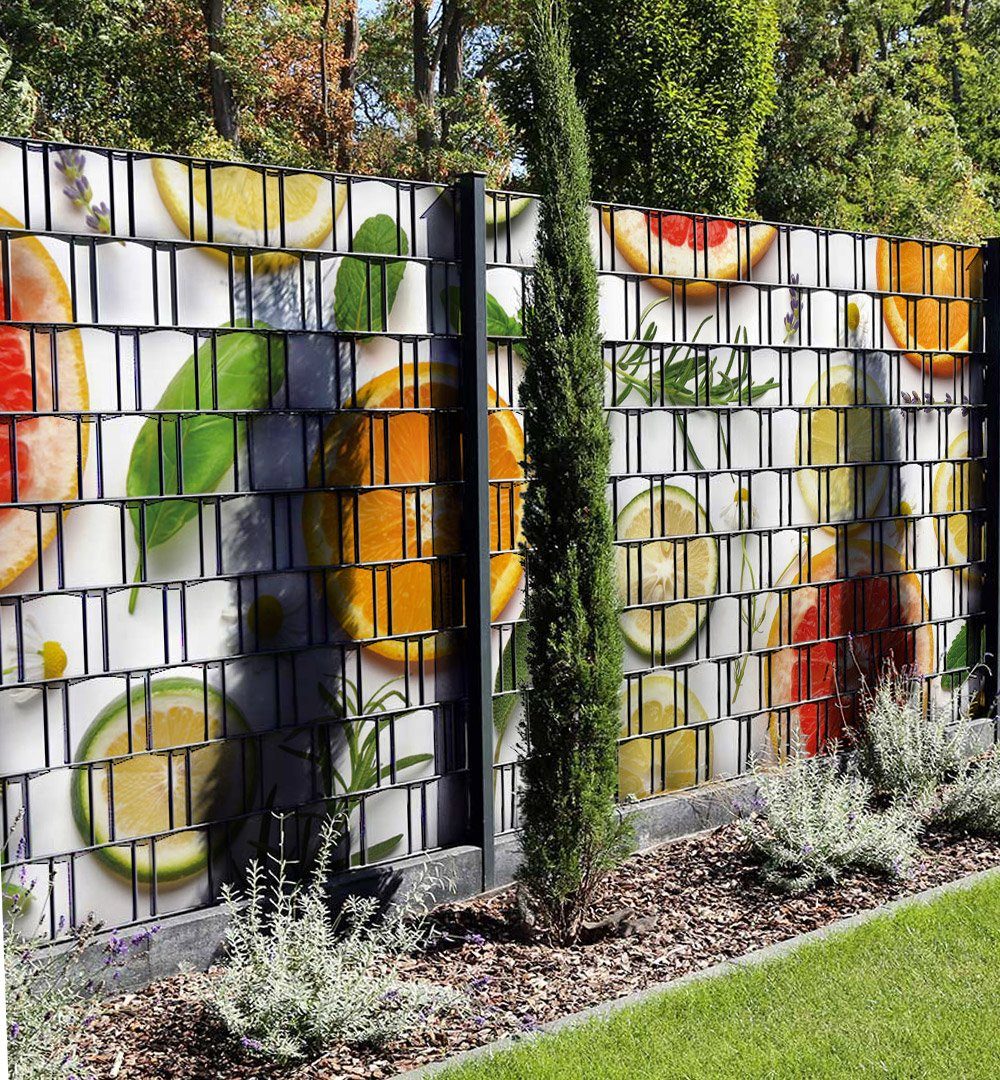 Thumbnail - MyMaxxi Sichtschutzstreifen Sichtschutzstreifen frische Zitrusscheiben Sichtschutz Garten Zaun, (frische Zitrusscheiben)