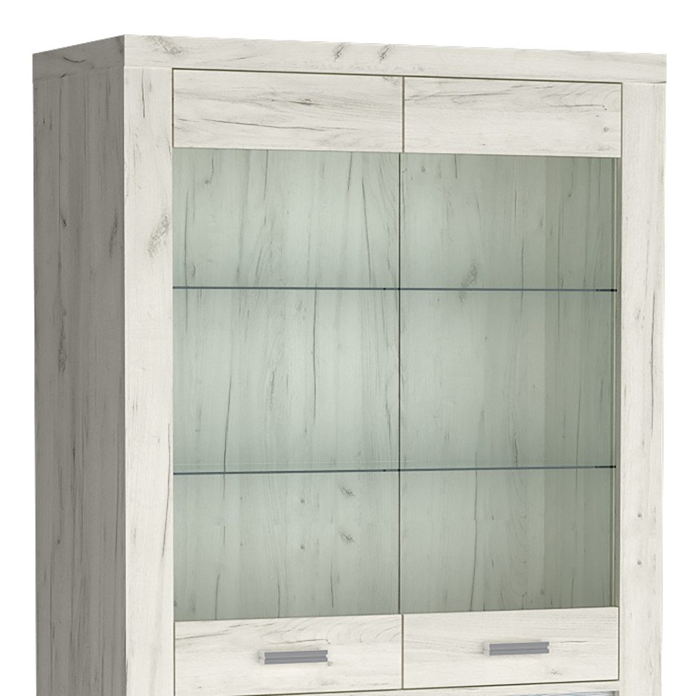 Lomadox Vitrine INGENIO-161 Standvitrine Glasschrank Wohnzimmerschrank günstig online kaufen