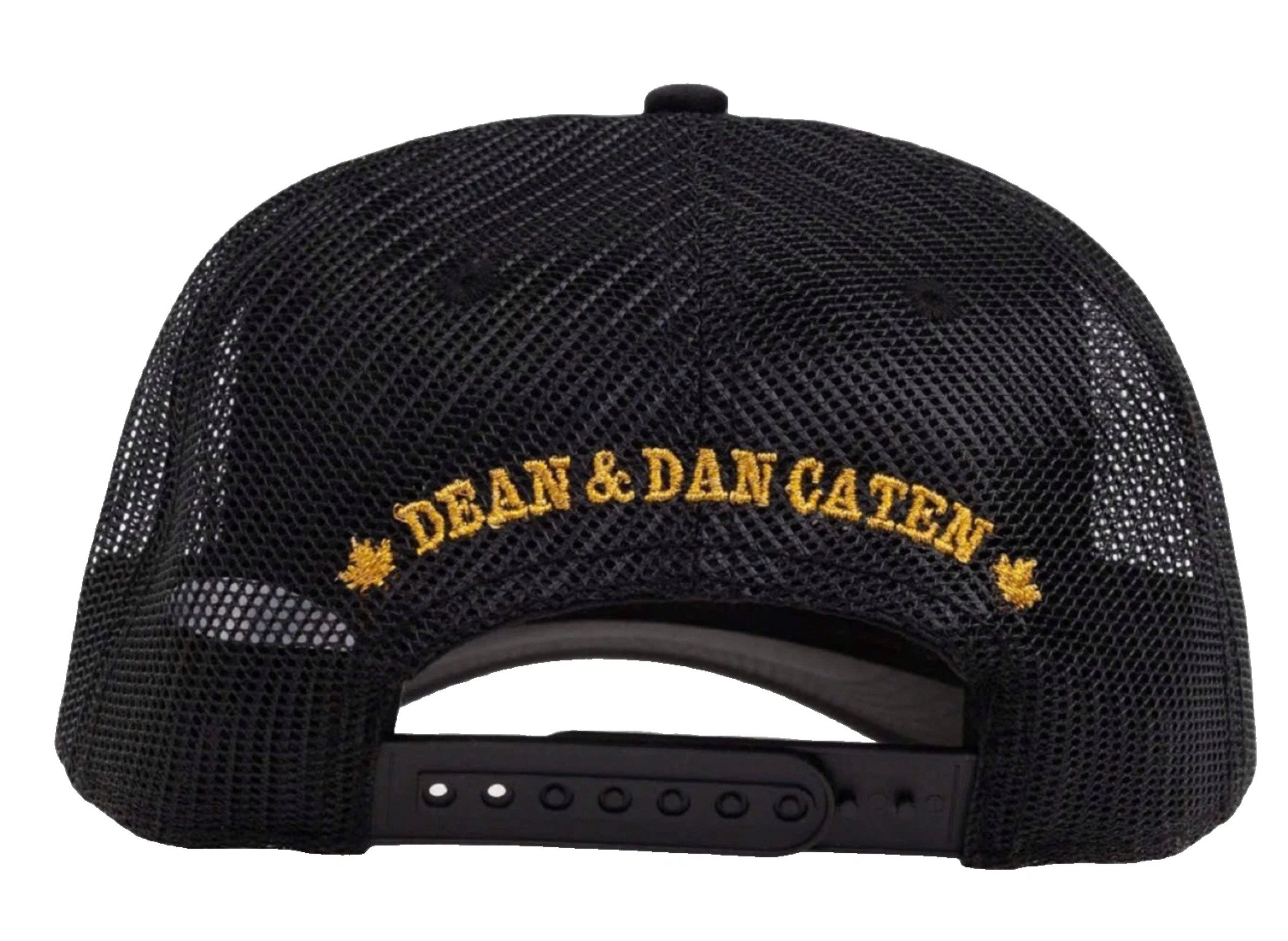 Dsquared2 Baseball Cap Trucker Cap ARM WRESTLING Basecap Basebalkappe Patch mit gold Rand und goldfarbener Stickerei