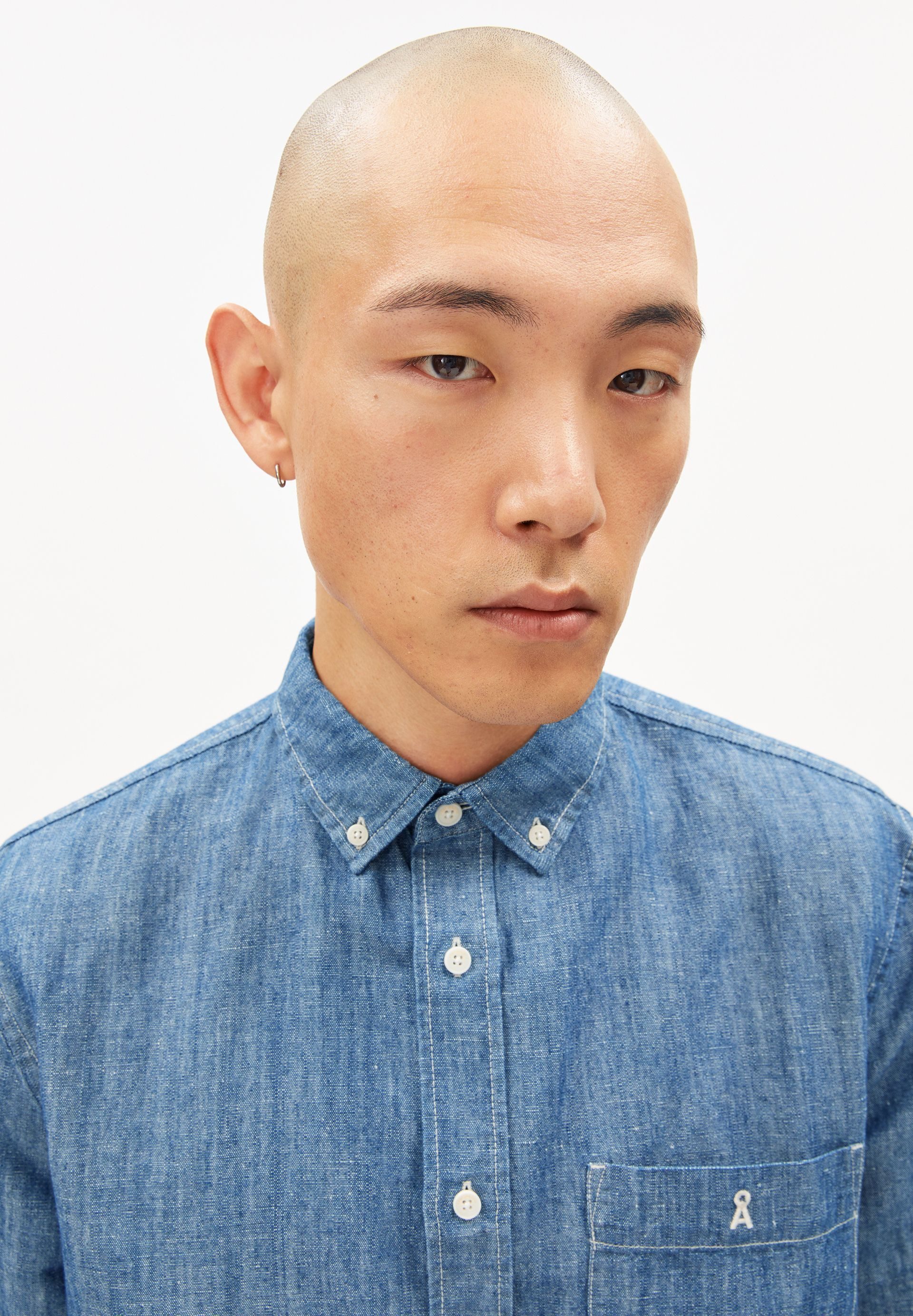 Armedangels Langarmhemd CHAMBRE LINO Hemd aus Bio-Baumwoll Mix (1-tlg., Relaxed Fit) Relaxed Fit