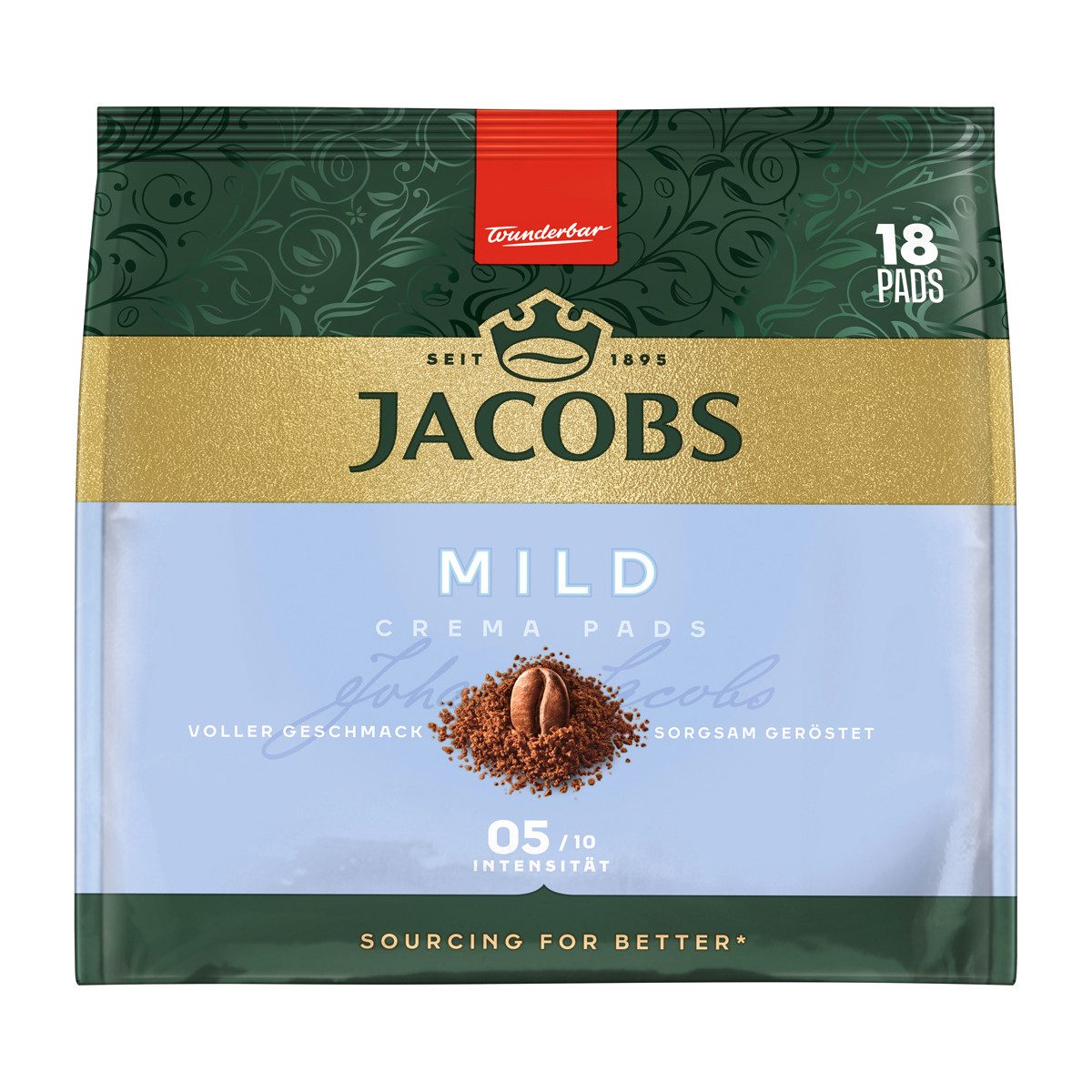 JACOBS Kaffee, Jacobs Krönung Crema Pads Mild 16er