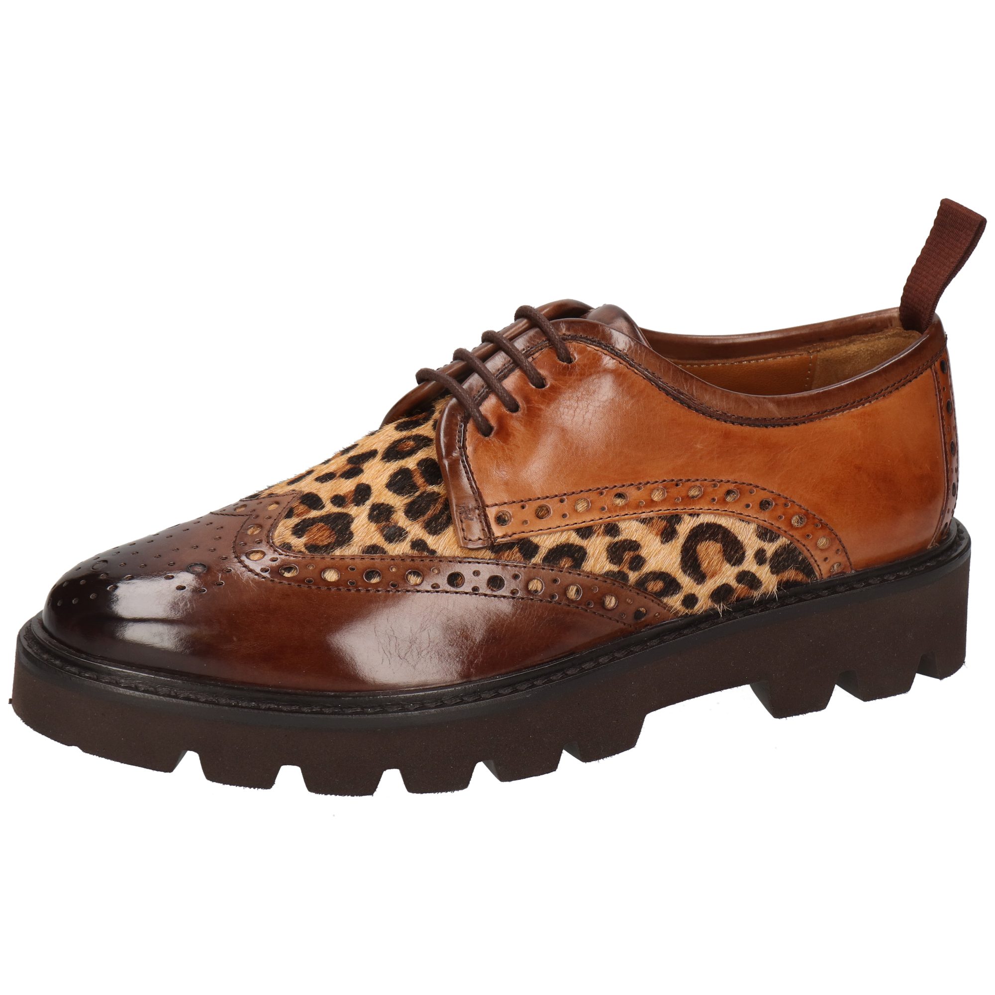 Melvin & Hamilton Selina 84 Leder-Plateau Schuhe für Damen Schnürschuh Plateausohlen, Echtes Leder