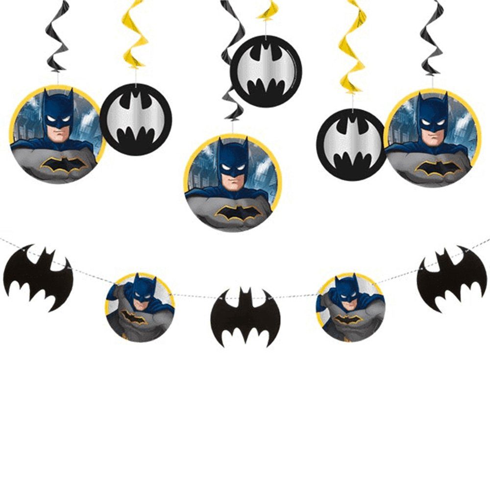 Partystrolche Hängedekoration Deko-Set Batman