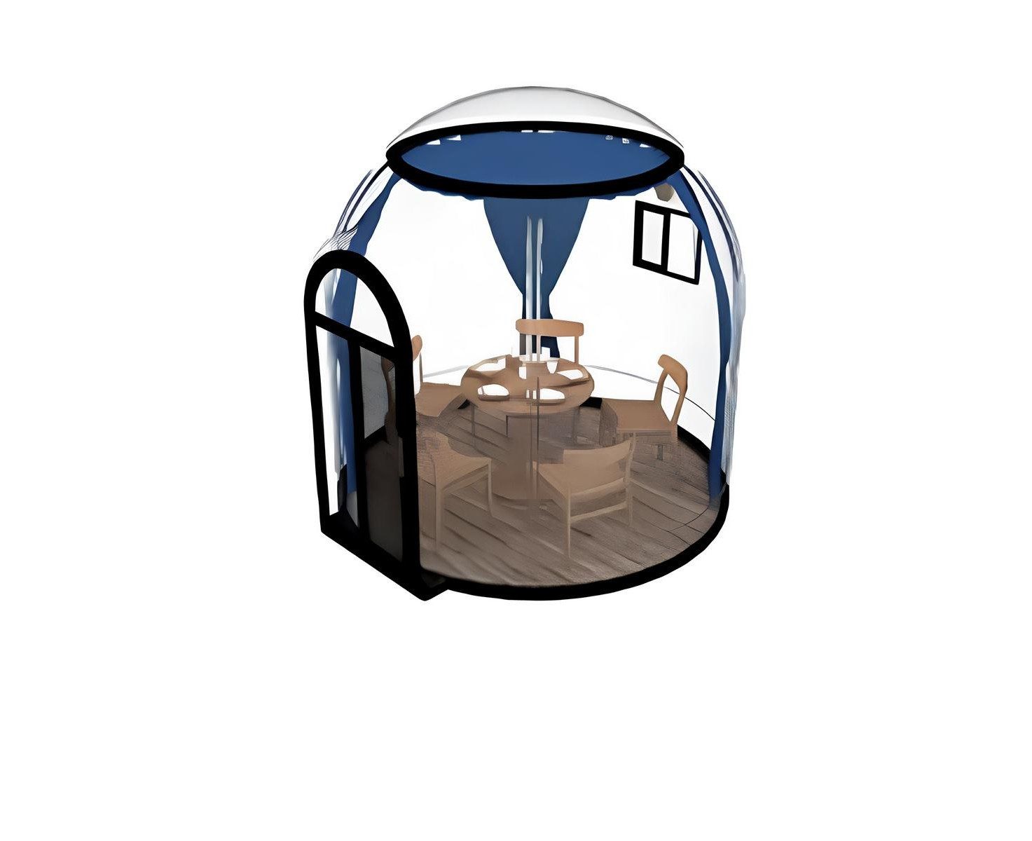 Xlmoebel Pavillon Modernen, wetterfesten Pavillon für 4-6 Personen im Garten, (für 4-6 Personen), Made in Europa