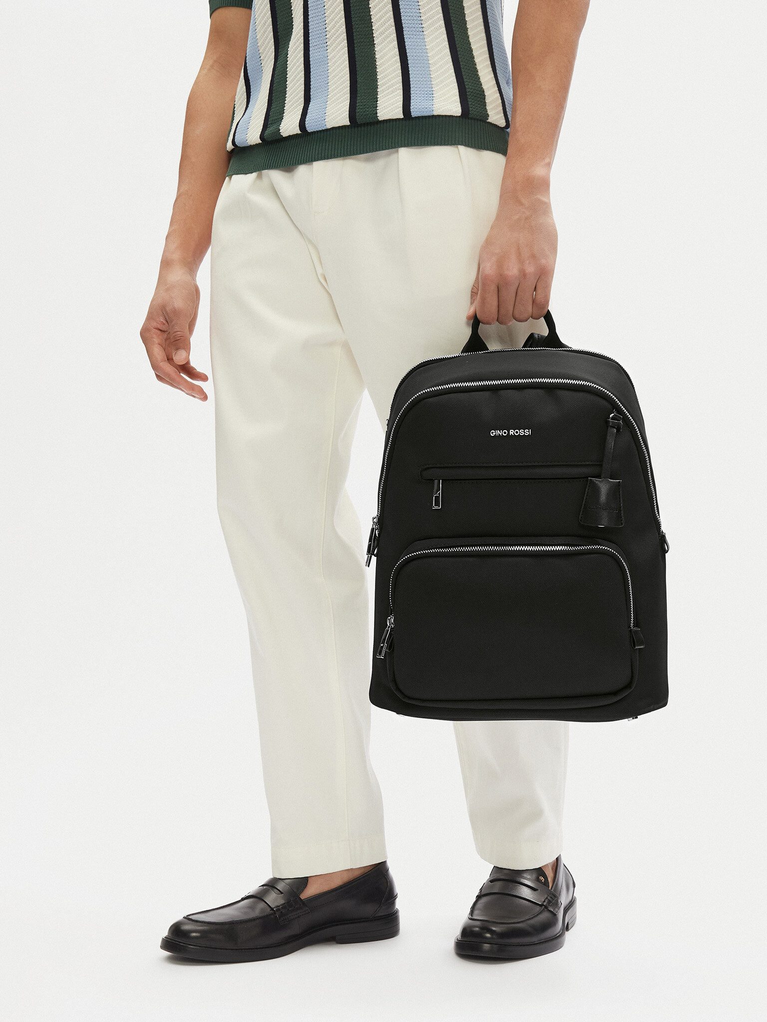 GINO ROSSI Freizeitrucksack Gino Rossi Herren-Rucksack Schwarz 06A11235-1