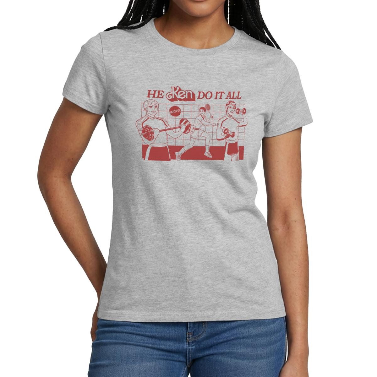 T-Shirt Barbie Ken Design Spruch He Ken Do It All Frauen T-Shirt