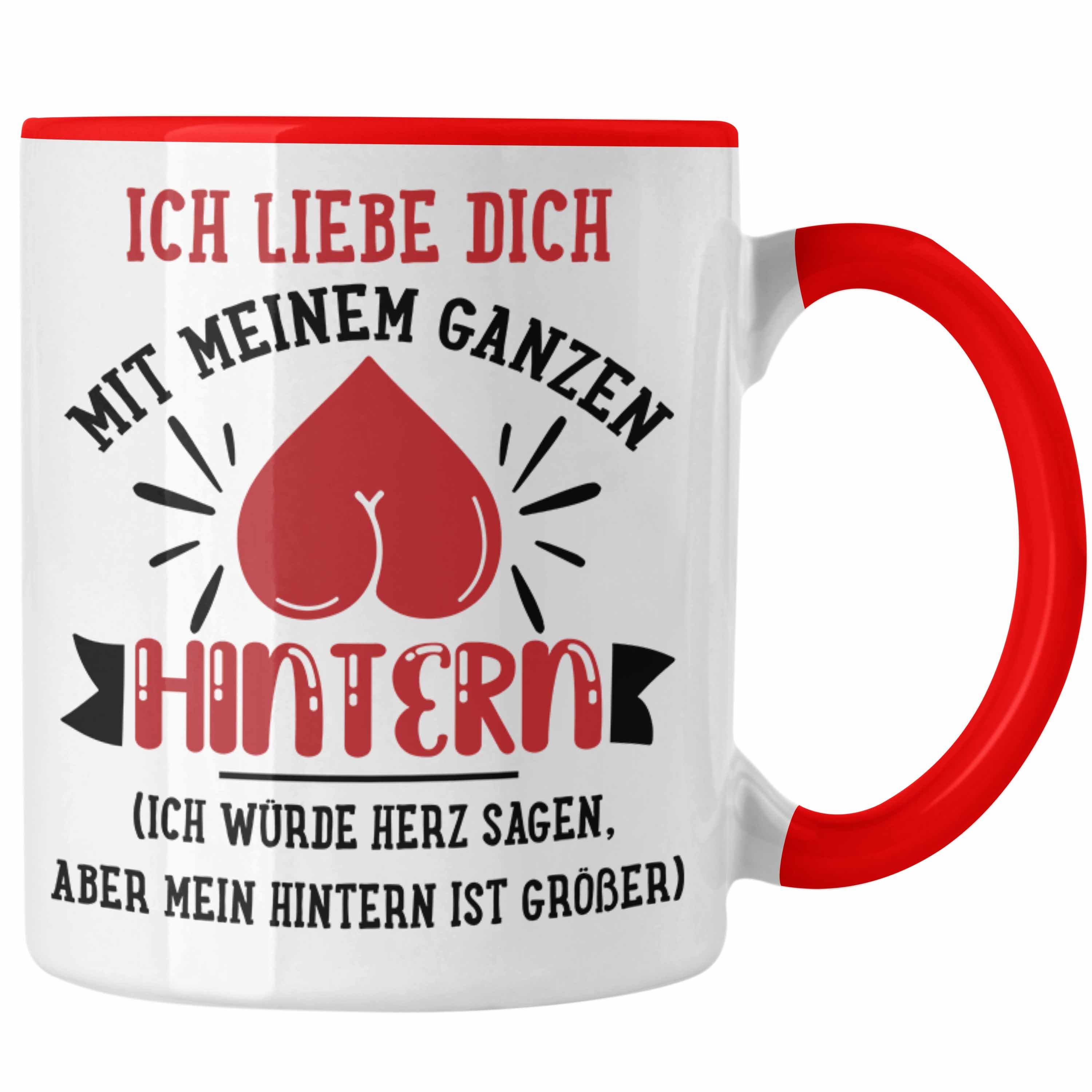 Rot - Tasse Tasse Trendation Liebe Spruch Freund Valentinstag Geschenk Kaffeetasse Sprüchen für Trendation mit