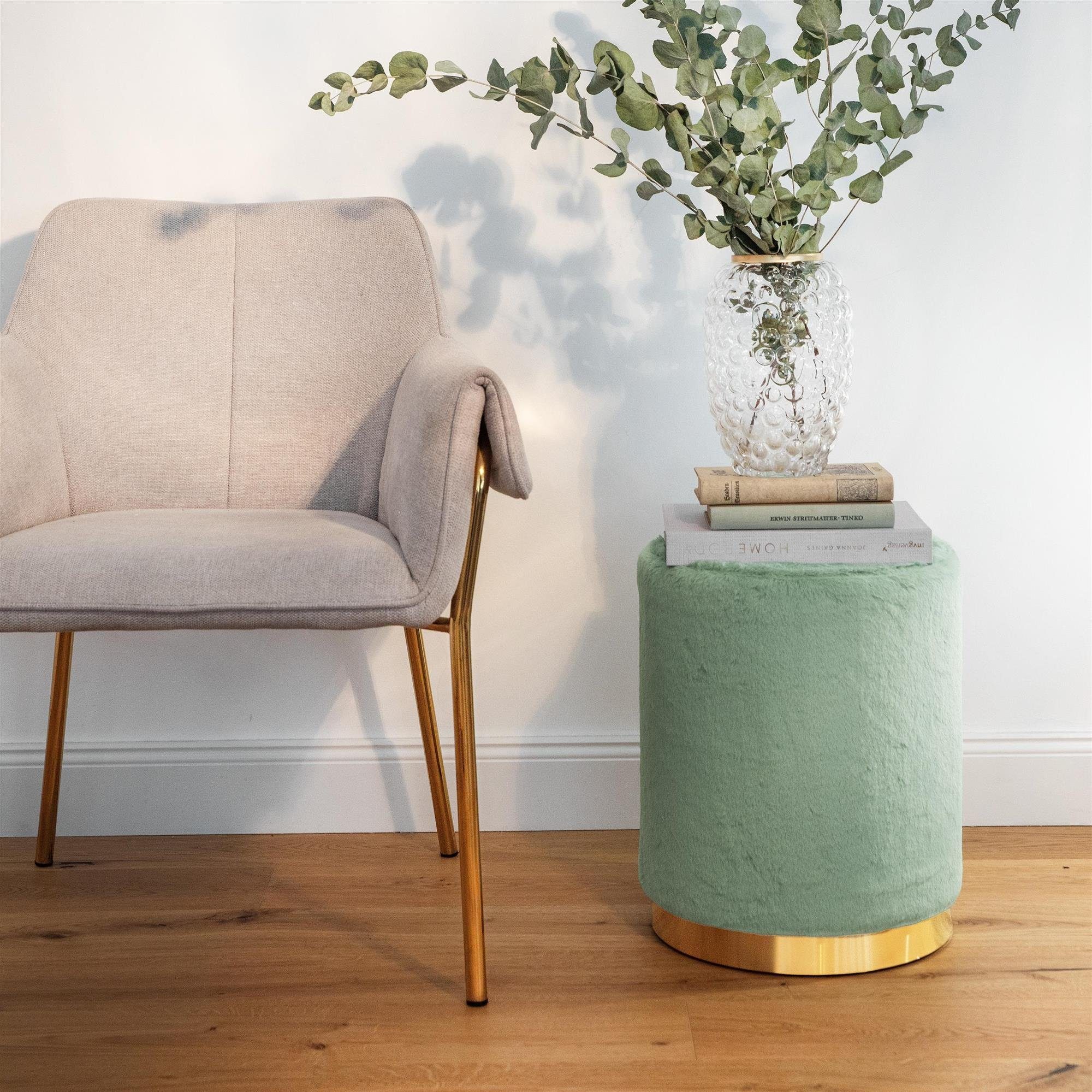 Qiyano Hocker Sitzpouf Mahina Mintgrün - günstig online kaufen