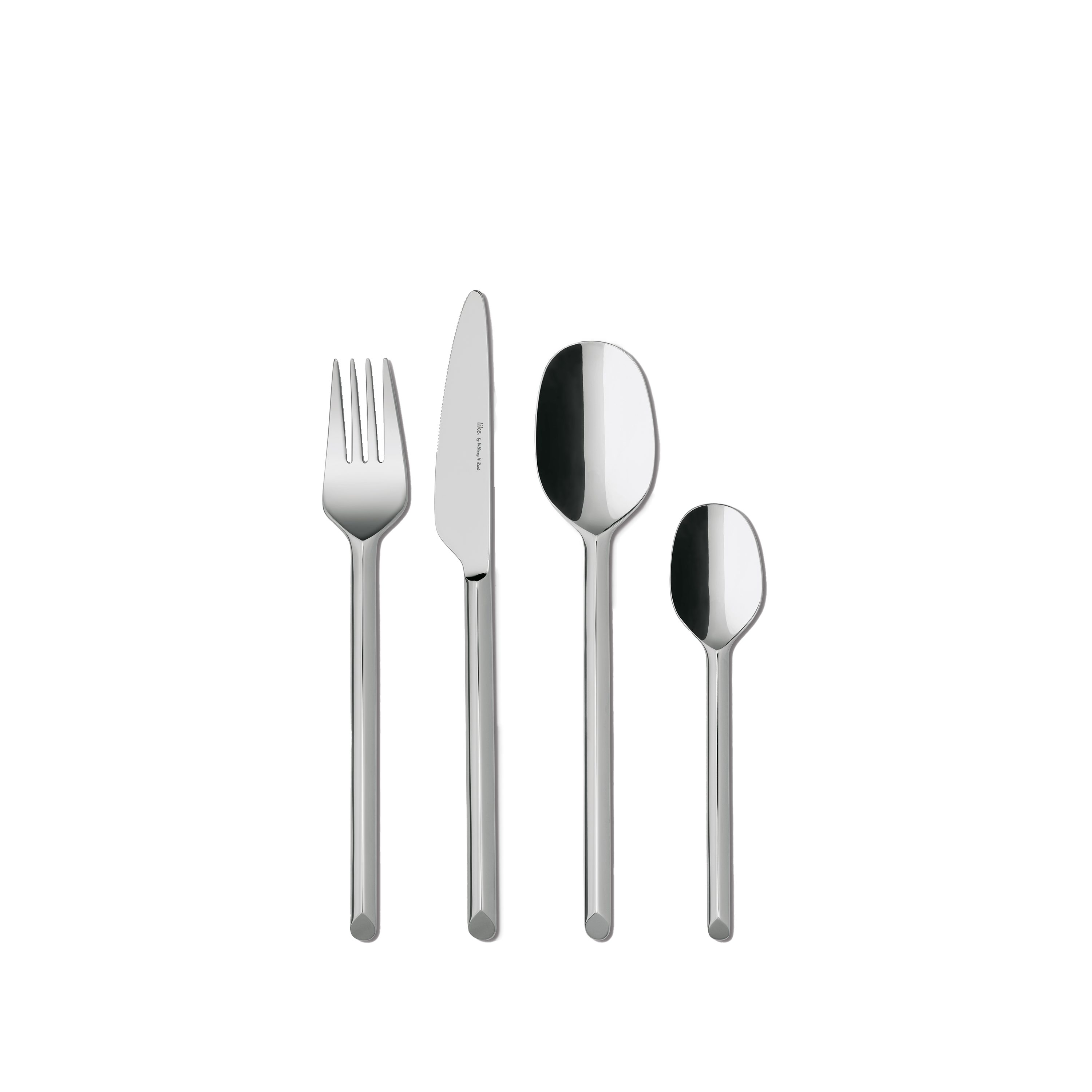 like. by Villeroy & Boch Besteck-Set Like Besteckset (16-tlg), 4 Personen, Edelstahl 18/10, Rostfreier und spülmaschinenfester Edelstahl