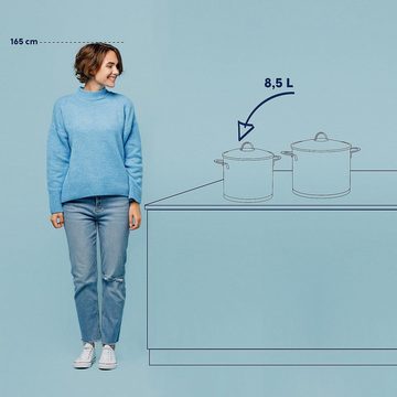 kela Gemüsetopf Cailin, Glasdeckel, Induktion, backofenfest bis 180°C, spülmaschinenfest