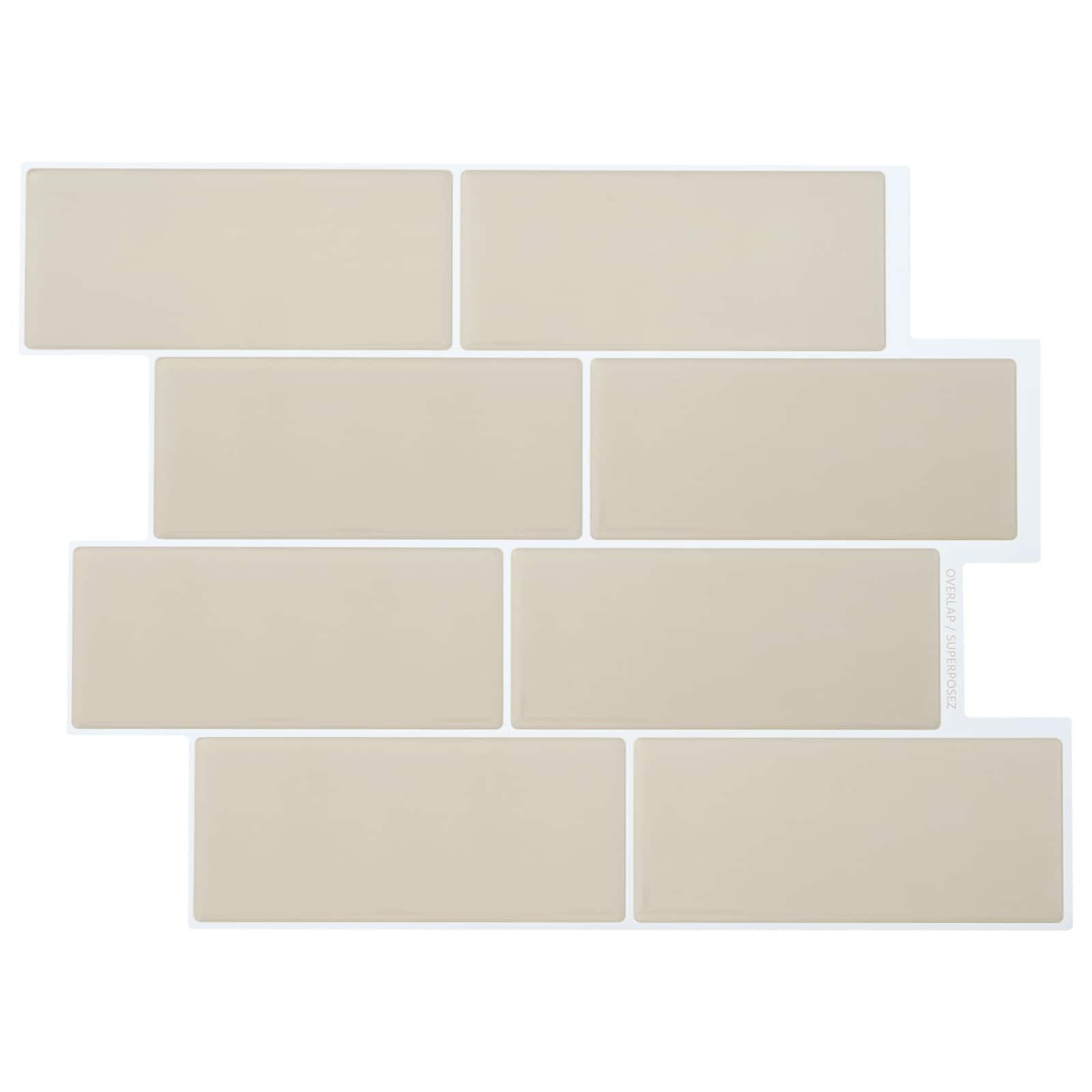 vidaXL U-Bahn-Fliese 20 pcs Beige 29 x 21 cm Polyurethan und PET, (20-tlg)