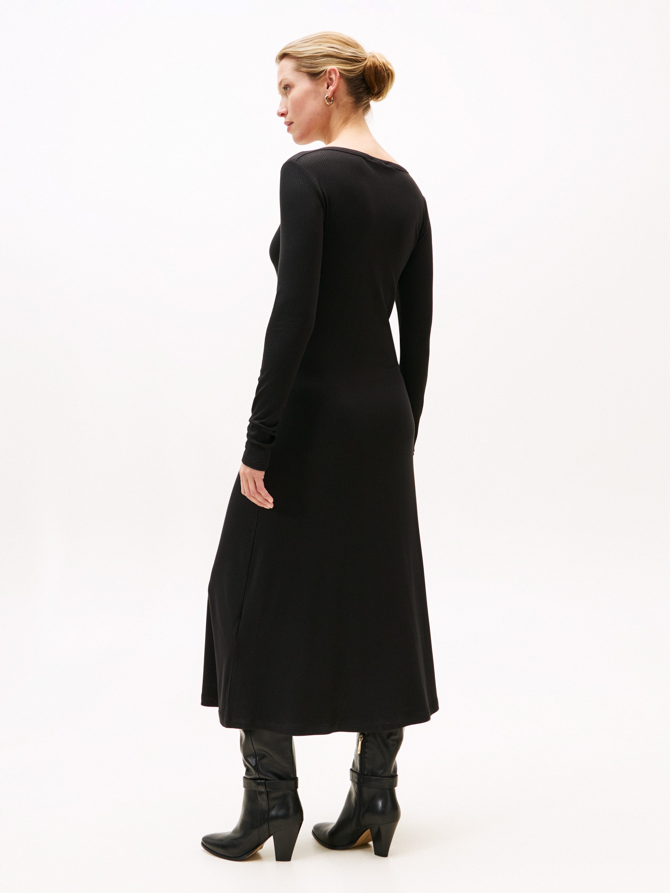 Tommy Hilfiger A-Linien-Kleid 5X2 RIB FLARE günstig online kaufen