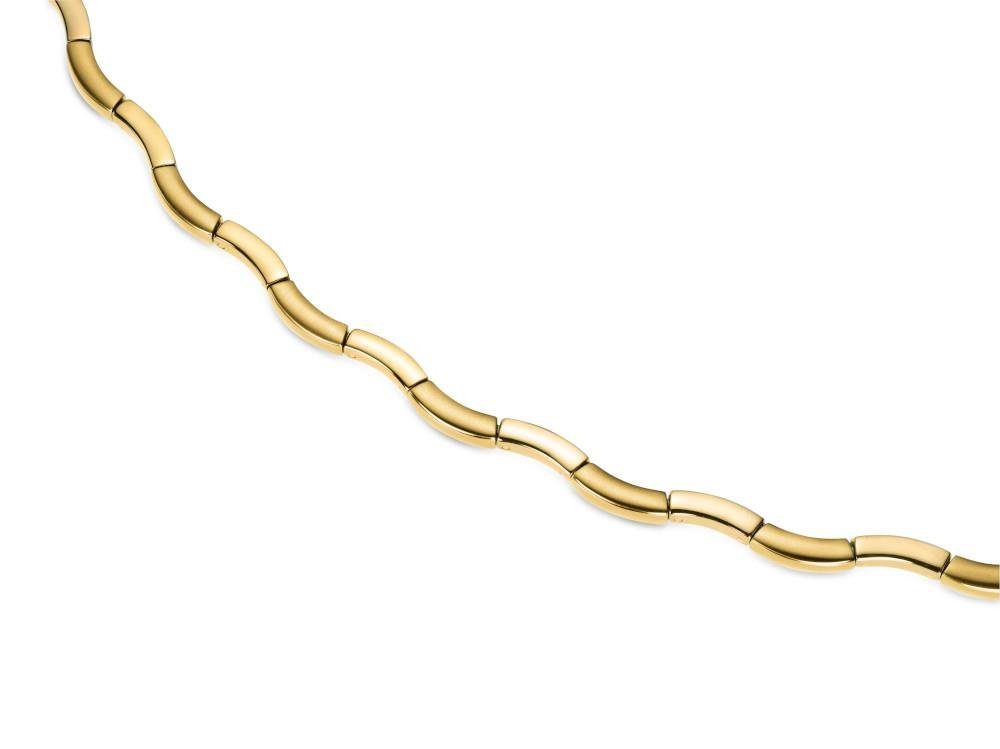 Boccia Collier Collier Reintitan goldplattiert