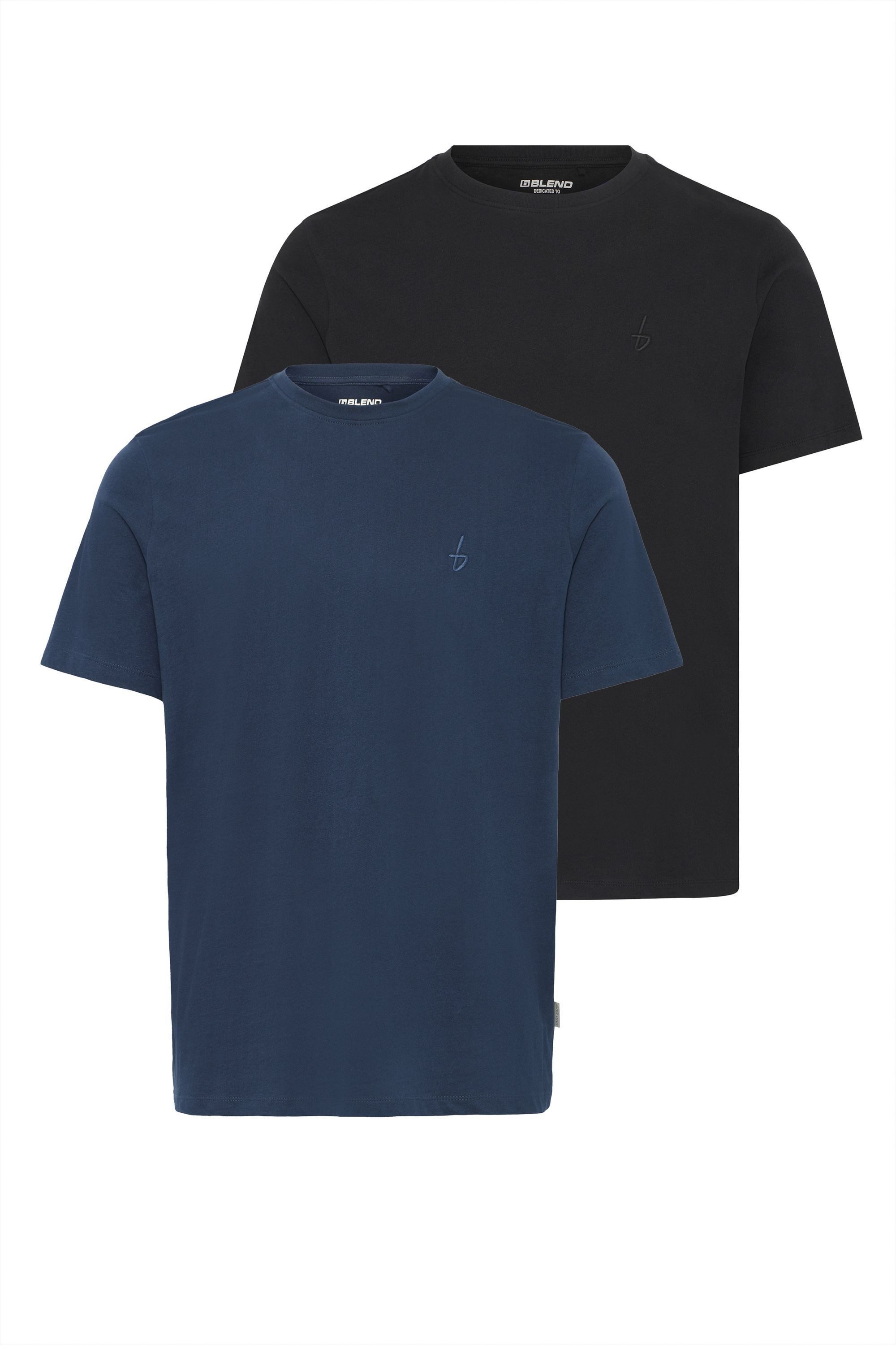 Blend Rundhalsshirt BHEbal 2 PACK Basic T-Shirt mit Rundhalsausschnitt günstig online kaufen