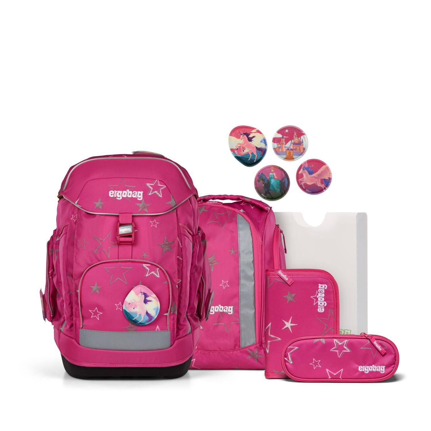 ergobag Schulranzen Schulranzen-Set MAXI SternzauBär 6-teilig, 24/25 (6-teilig), ergonomisch, ab 1. Klasse, Your-Size-System
