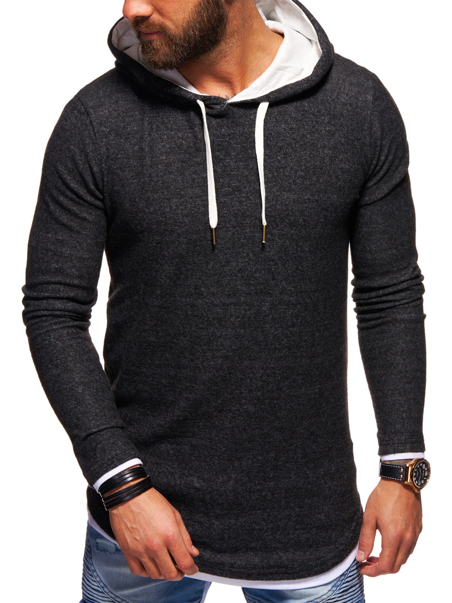 Style-Division Hoodie Sweatshirt Kapuzenpullover Herren dünner Pullover mit günstig online kaufen