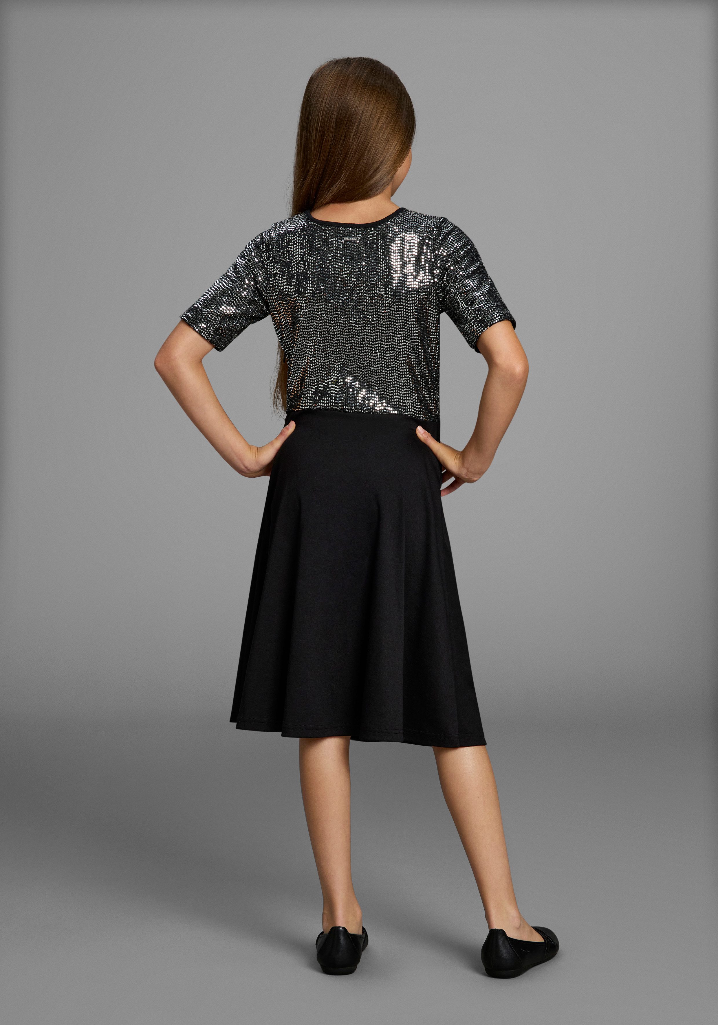 Bruno Banani Jerseykleid Kleid in Pailletten-Optik günstig online kaufen