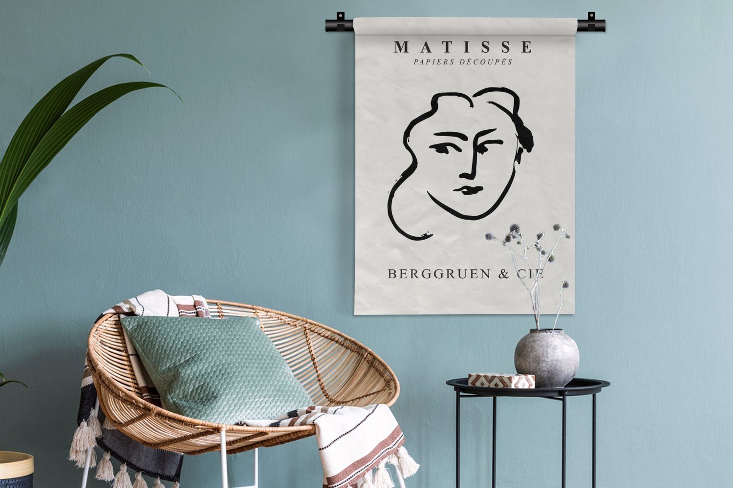 MuchoWow - Matisse Meister, Deko Wand, Frau Tapisserie, für Henri Schlafzimmer - Abstrakt an der Wanddekoobjekt - Alte Wohnzimmer,