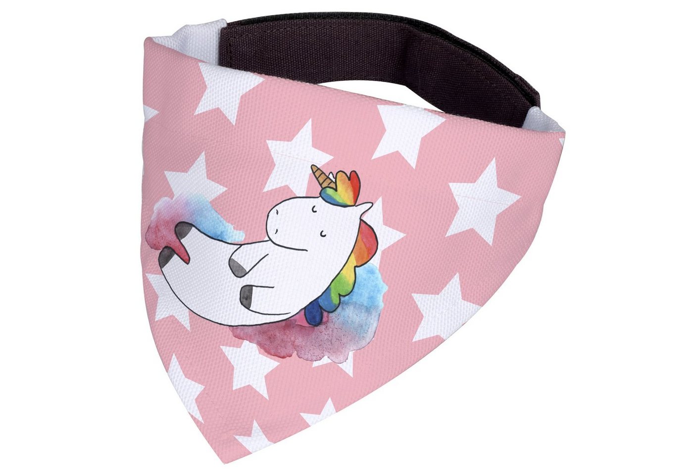 Thumbnail - Mr. & Mrs. Panda Hundefliege Einhorn Wolke 7 - Rot Pastell - Geschenk, Hundehalstuch, mittelgroße, Polyester, Modisch un...