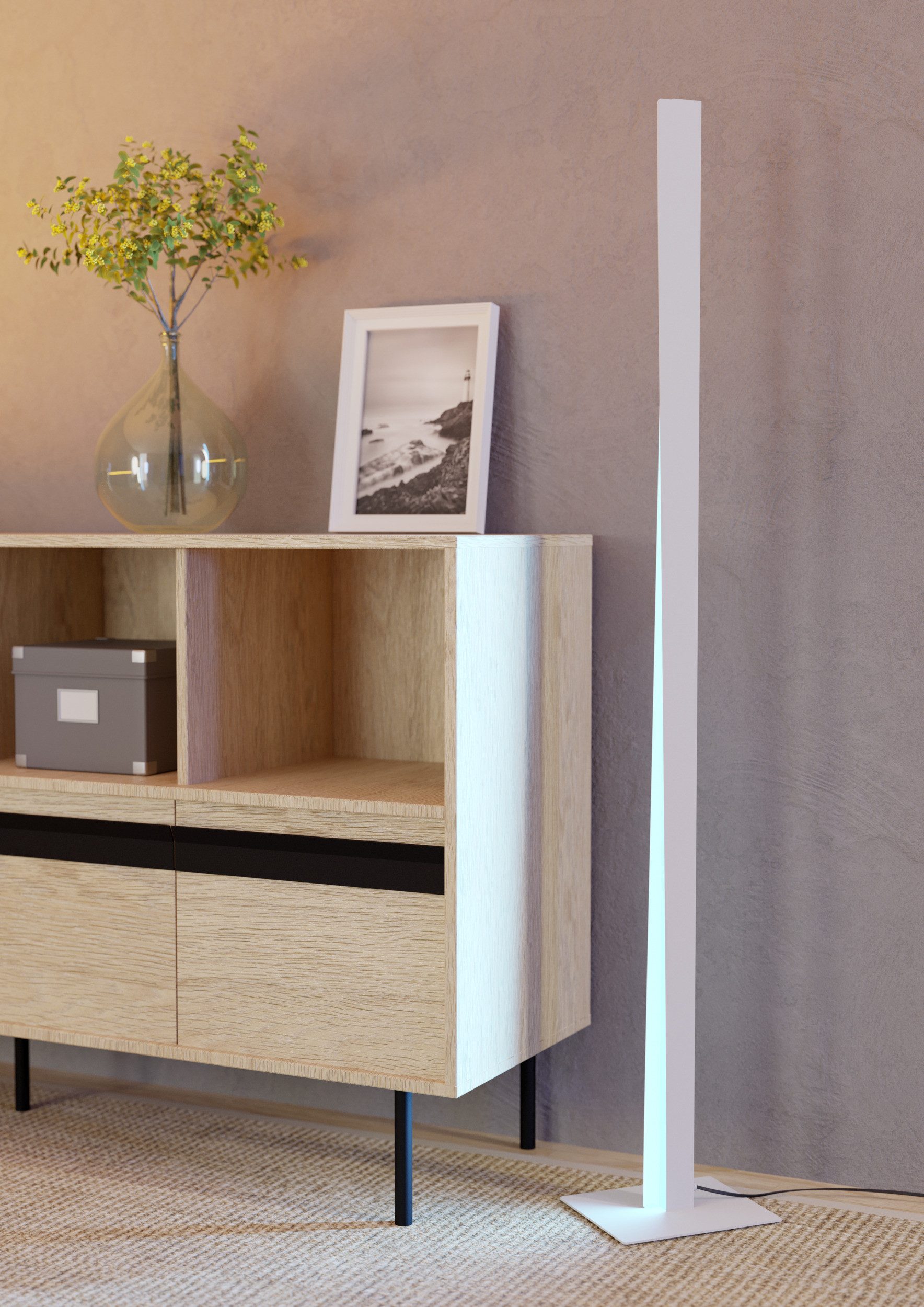 EGLO Stehlampe BOLOGNANO-Z Stehlampe - Alu, Stahl - LED,LED - 10,5W,15,2W - günstig online kaufen