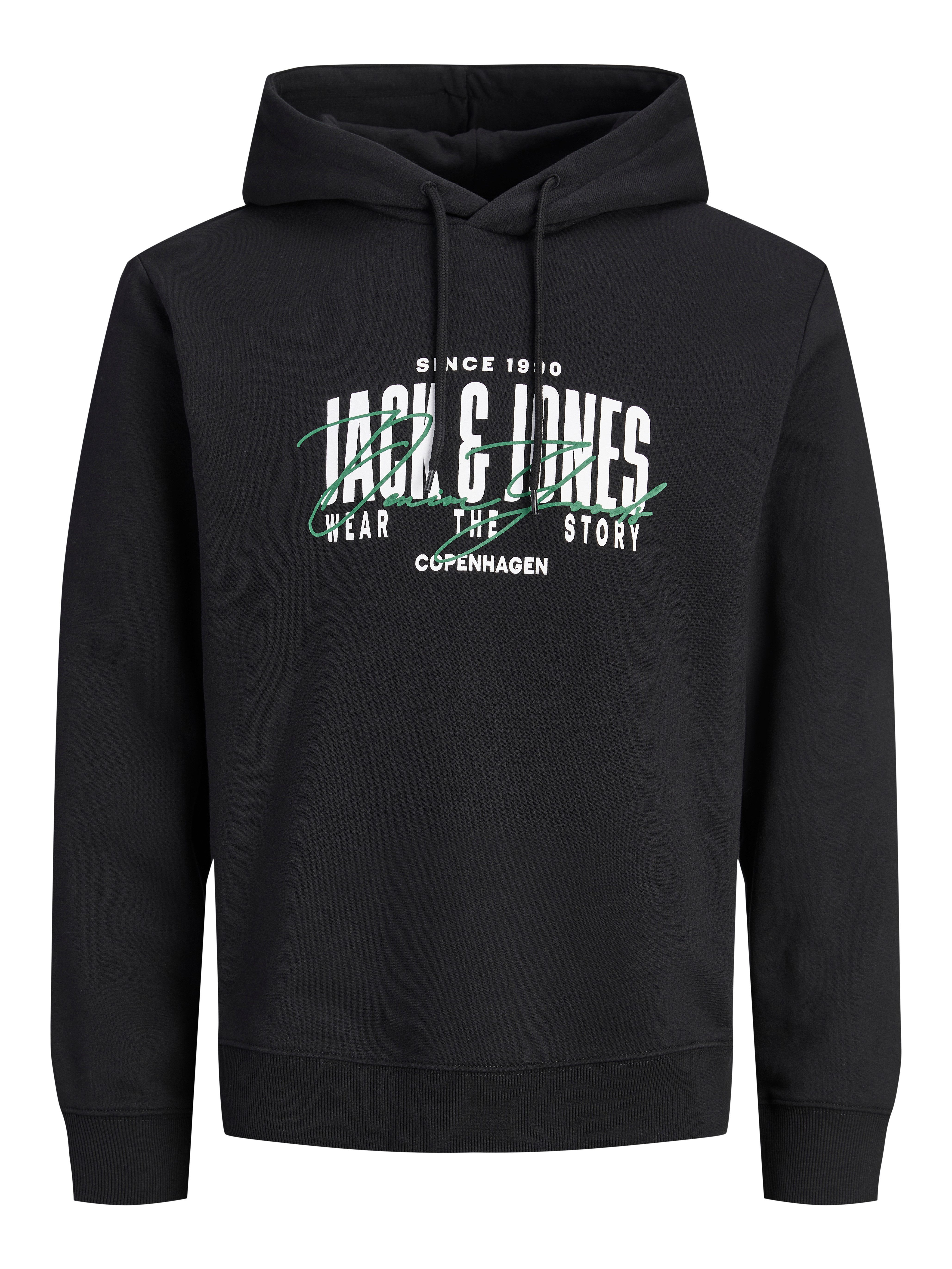 Jack & Jones Kapuzensweatshirt JJAERO SWEAT HOOD Materialmix, regular fit – Bild 4 von 5