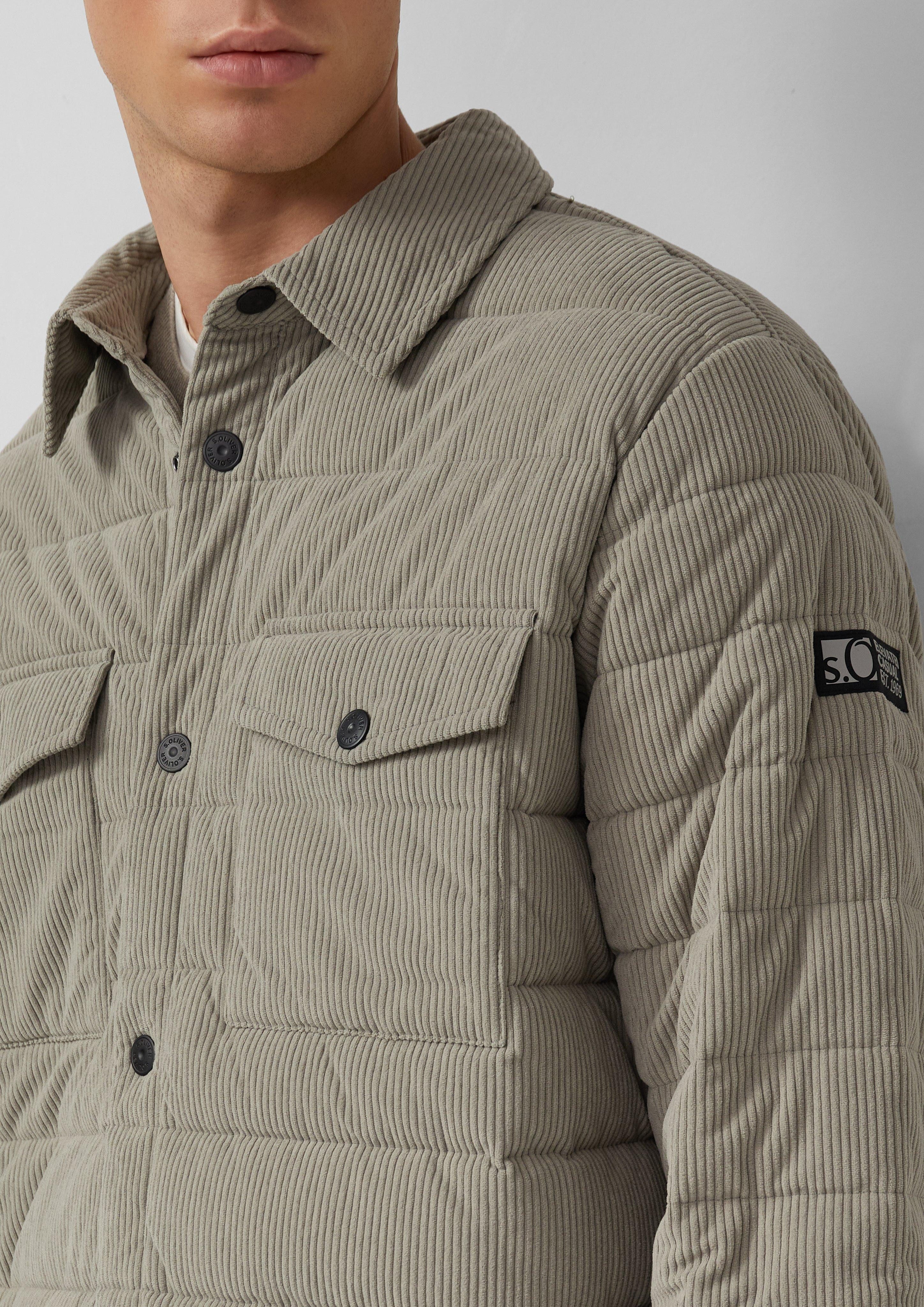 s.Oliver Allwetterjacke Gestepptes Cord-Overshirt mit aufgesetzten günstig online kaufen