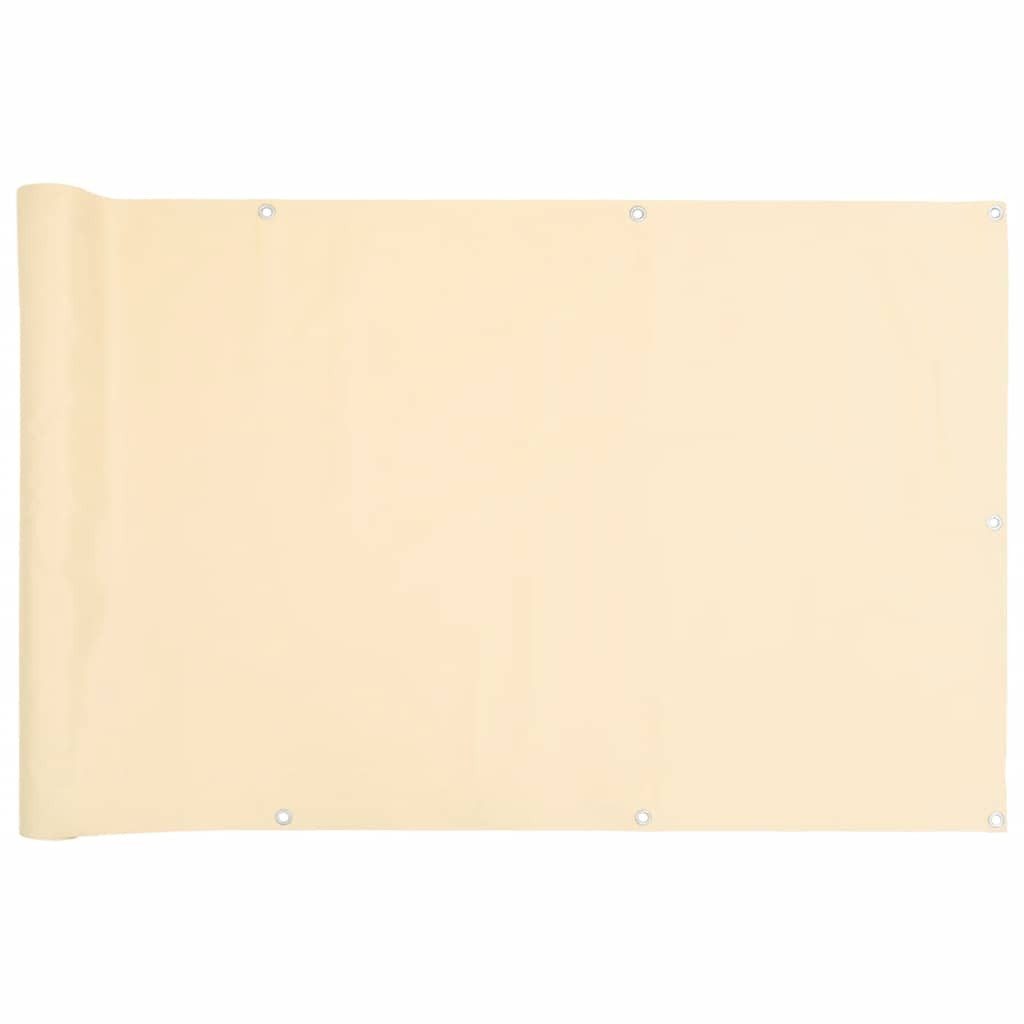 vidaXL Gartenzaun Balkon-Sichtschutz Creme 300x75 cm günstig online kaufen
