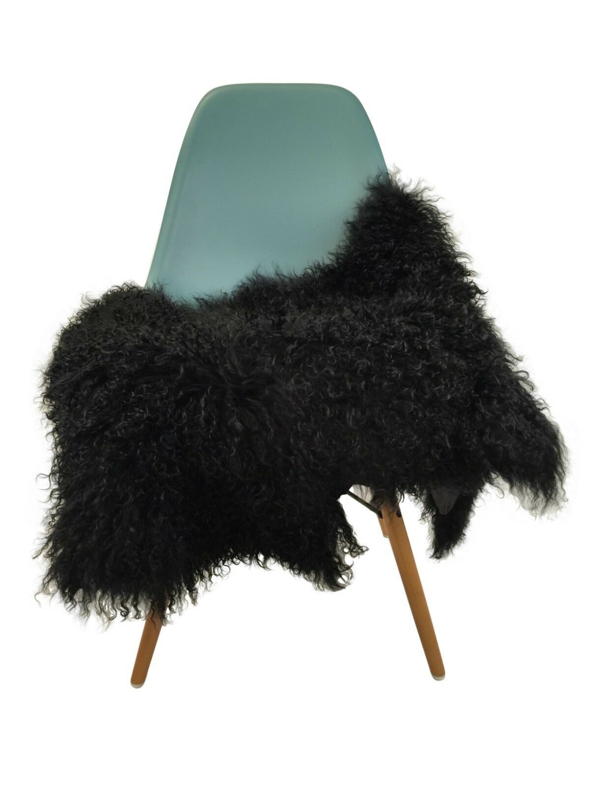 Fellkissen PREMIUM echte Tibet Schaffelle Schaffell Lammfell Mongolia schwarz