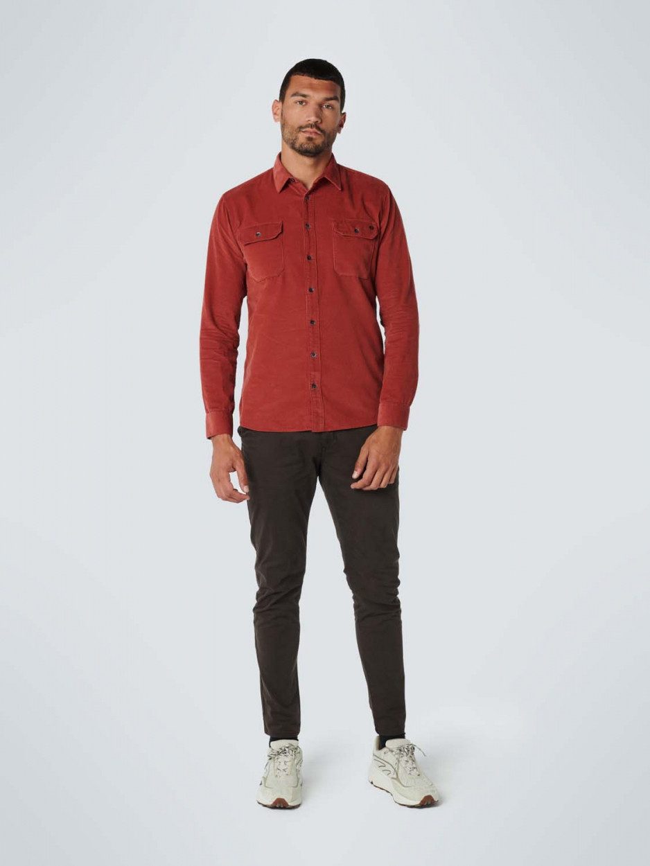 NO EXCESS Chinohose Pants Chino Garment Dyed Stretch Responsible Choice Coffee