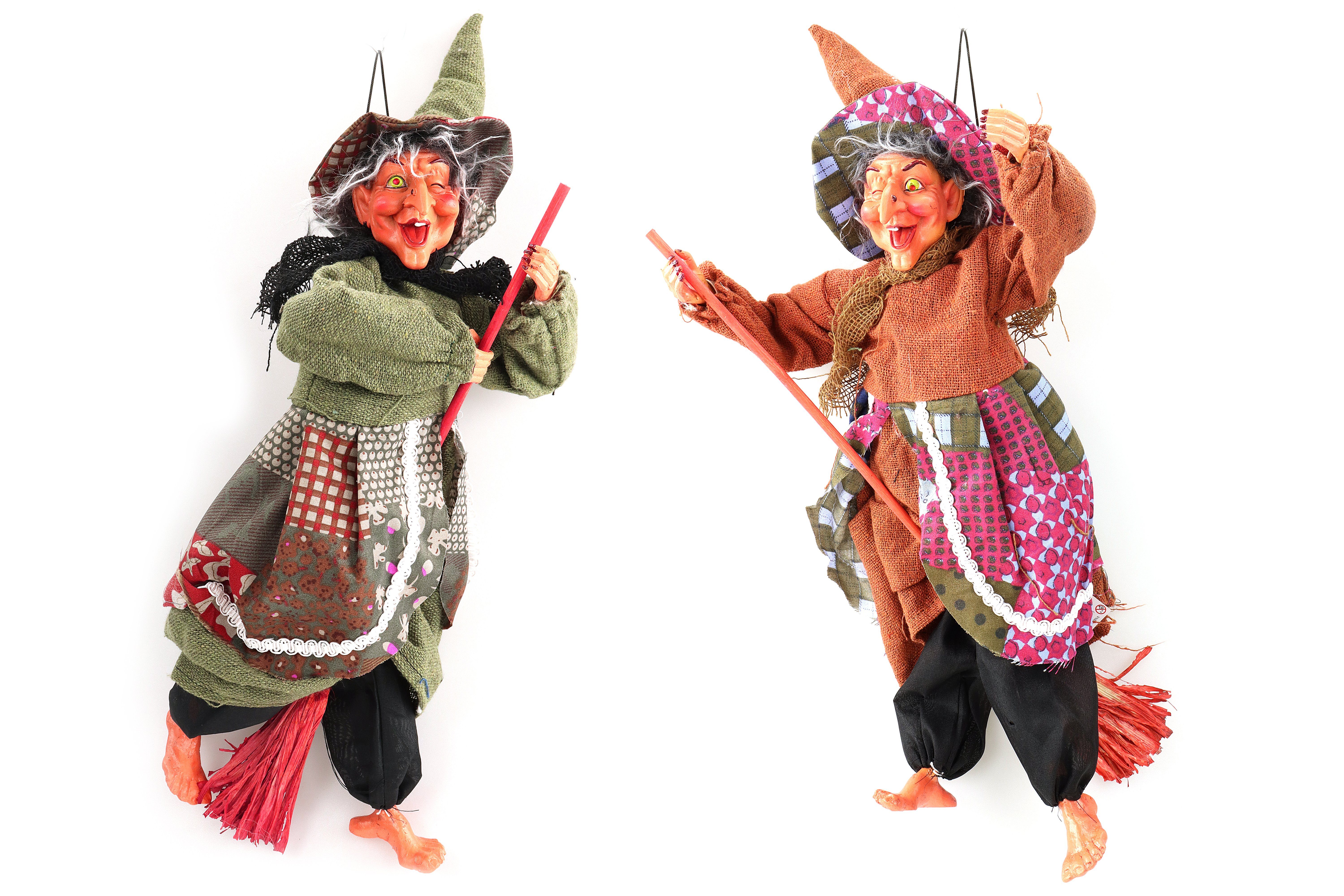 ELLUG Dekofigur 2er Set Halloween Hexe mit blinkendem Leuchtauge zum Hängen günstig online kaufen