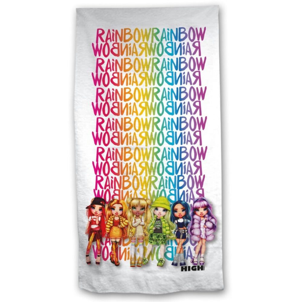 Rainbow High Strandtuch Rainbow High Girls Kinder Mikrofaser Badetuch XL 70x140 cm