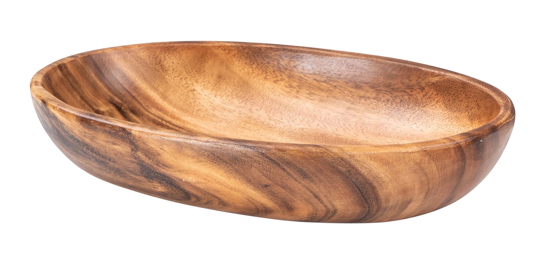 Levandeo® Dekoschale, Holzschale Schüssel Akazie 25x15cm oval Schale Obstschale Tablett
