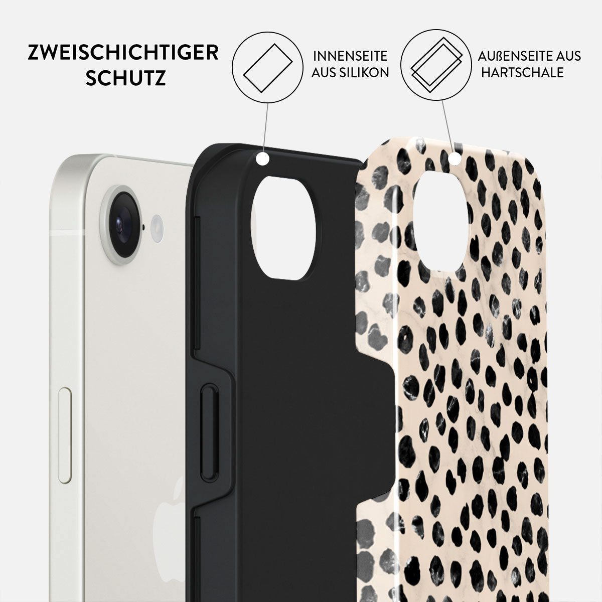 BURGA Backcover Burga Tough Back Cover Apple iPhone 17e / 16e - Almond Latte – Bild 5 von 5
