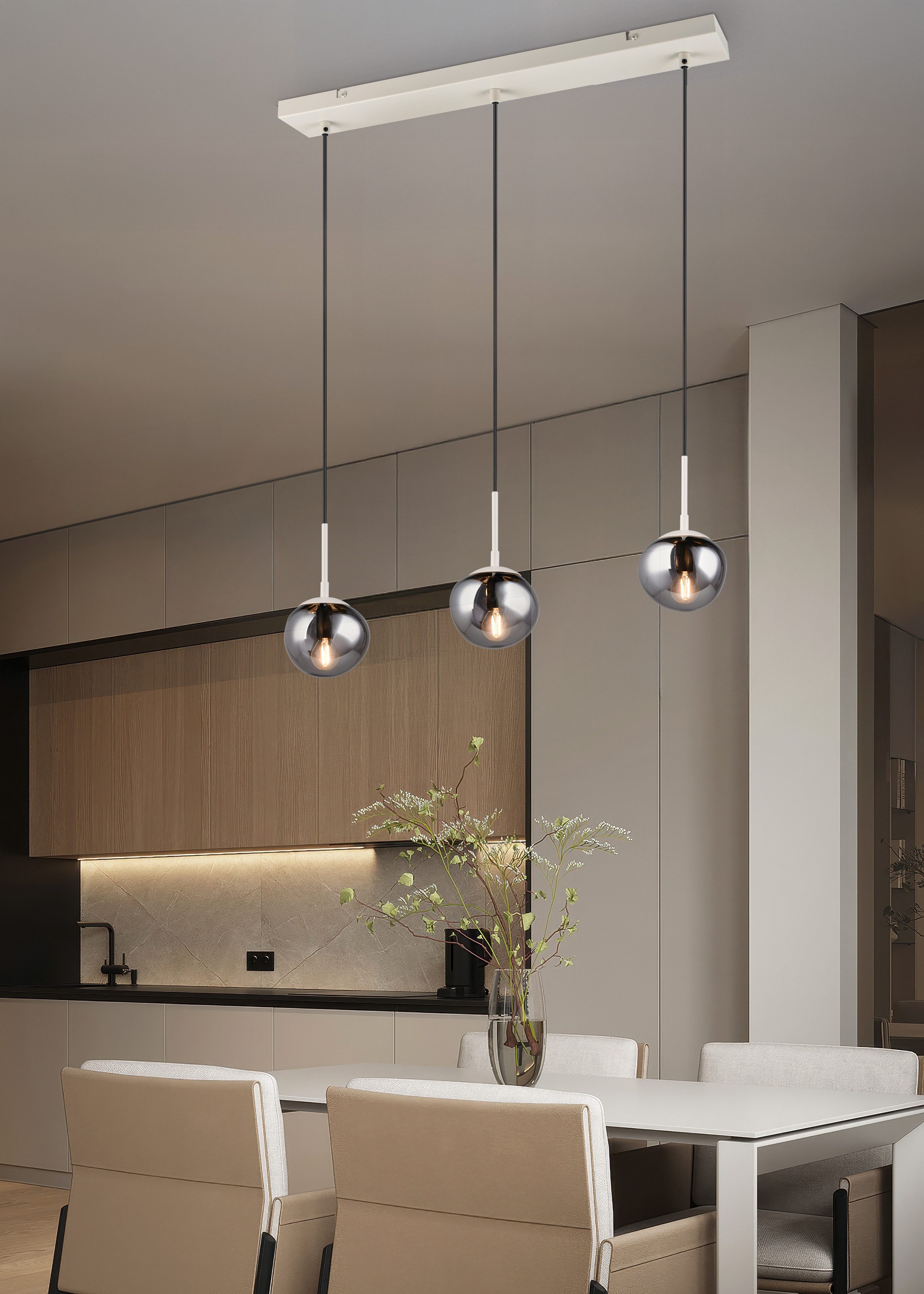 s.Oliver Pendelleuchte ANJELLA, Hängelampe beige exkl. E14, warm grey (beig günstig online kaufen