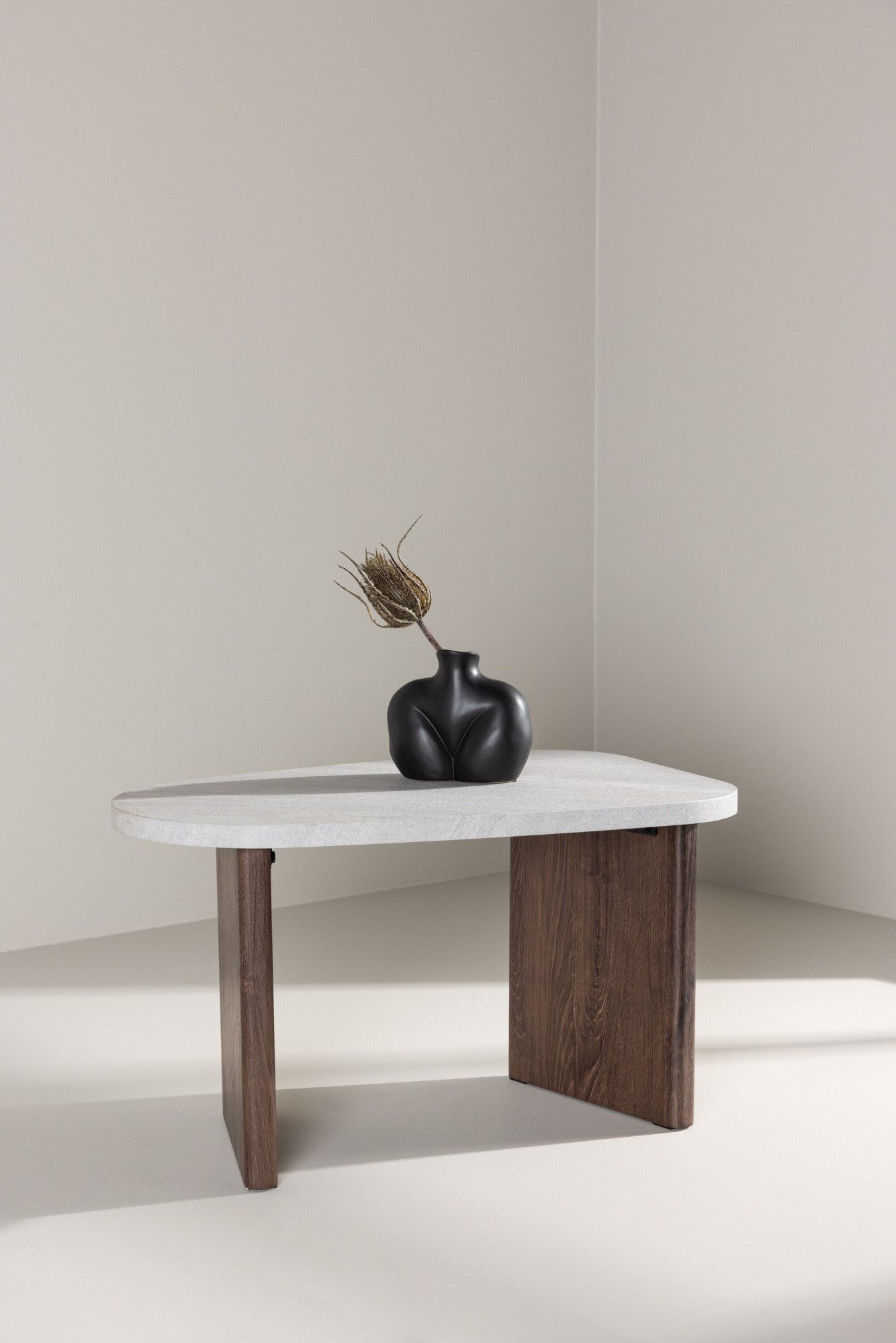 Venture Home Beistelltisch, Ablagetisch, MDF, oval, niedrig, kompakt, wohnlich