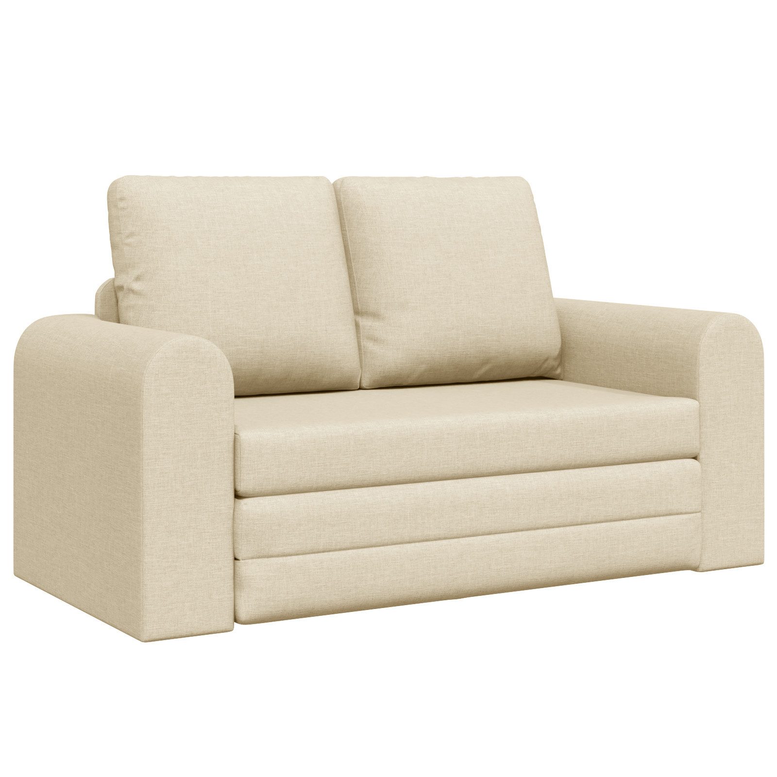 vidaXL Sofa Boden Schlafsofa 2-in-1 Creme günstig online kaufen