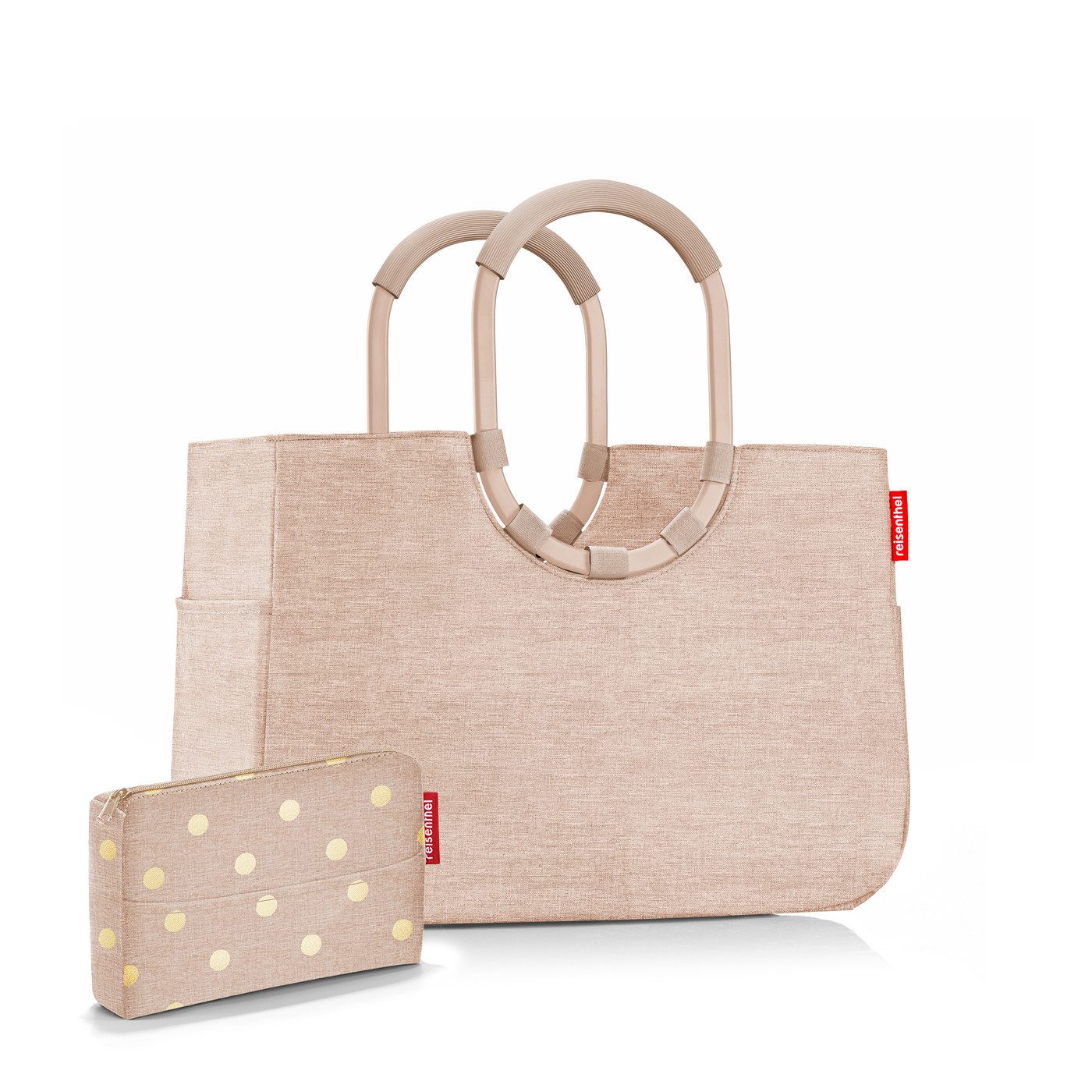 REISENTHEL® Shopper, loopshopper L plus pocketcase twist coffee