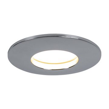 etc-shop LED Einbaustrahler, LED-Leuchtmittel fest verbaut, Warmweiß, LED Einbau Leuchte Decken Spot Strahler rund Chrom Lampe