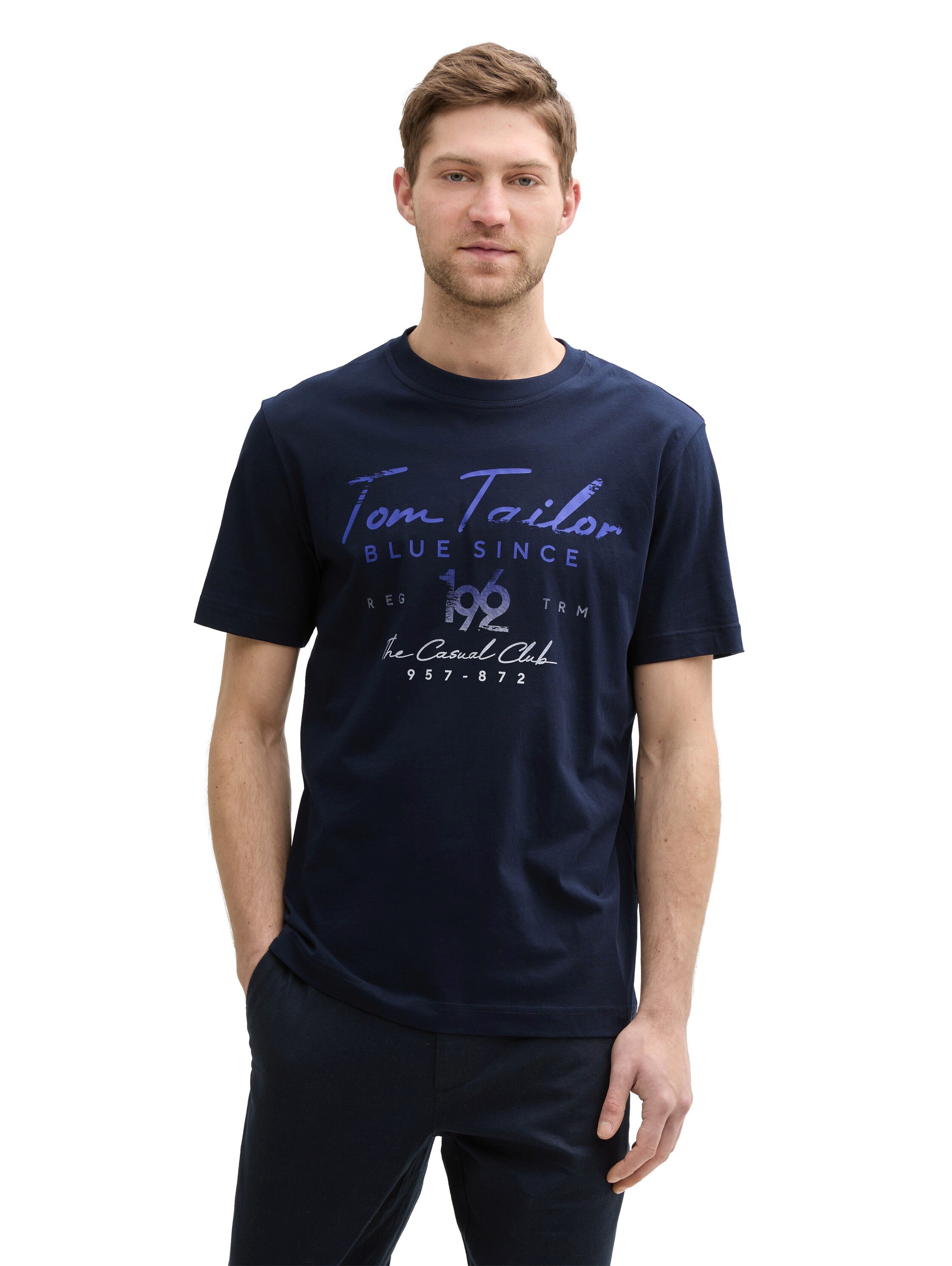 TOM TAILOR Print-Shirt (2-tlg) mit Logo-Print günstig online kaufen
