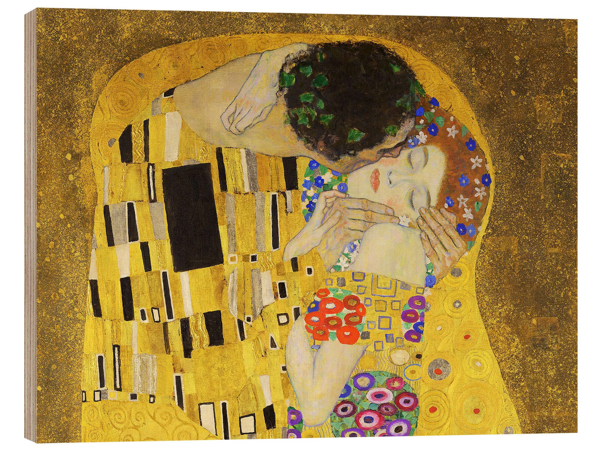 Posterlounge Wandbild Der Kuss (Detail) III, Gustav Klimt, erhältlich als Poster, Leinwandbild, Wandsticker oder Acrylglasbild