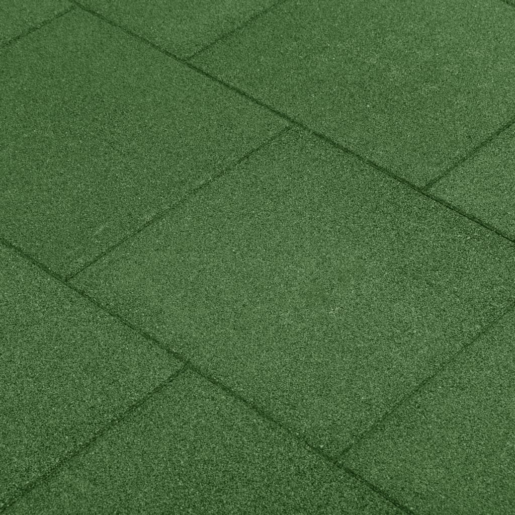 vidaXL Bodenschutzmatte Fallschutzfliesen 24 Stk Gummi 50 x 50 x 3 cm Grün Fallschutzmatte